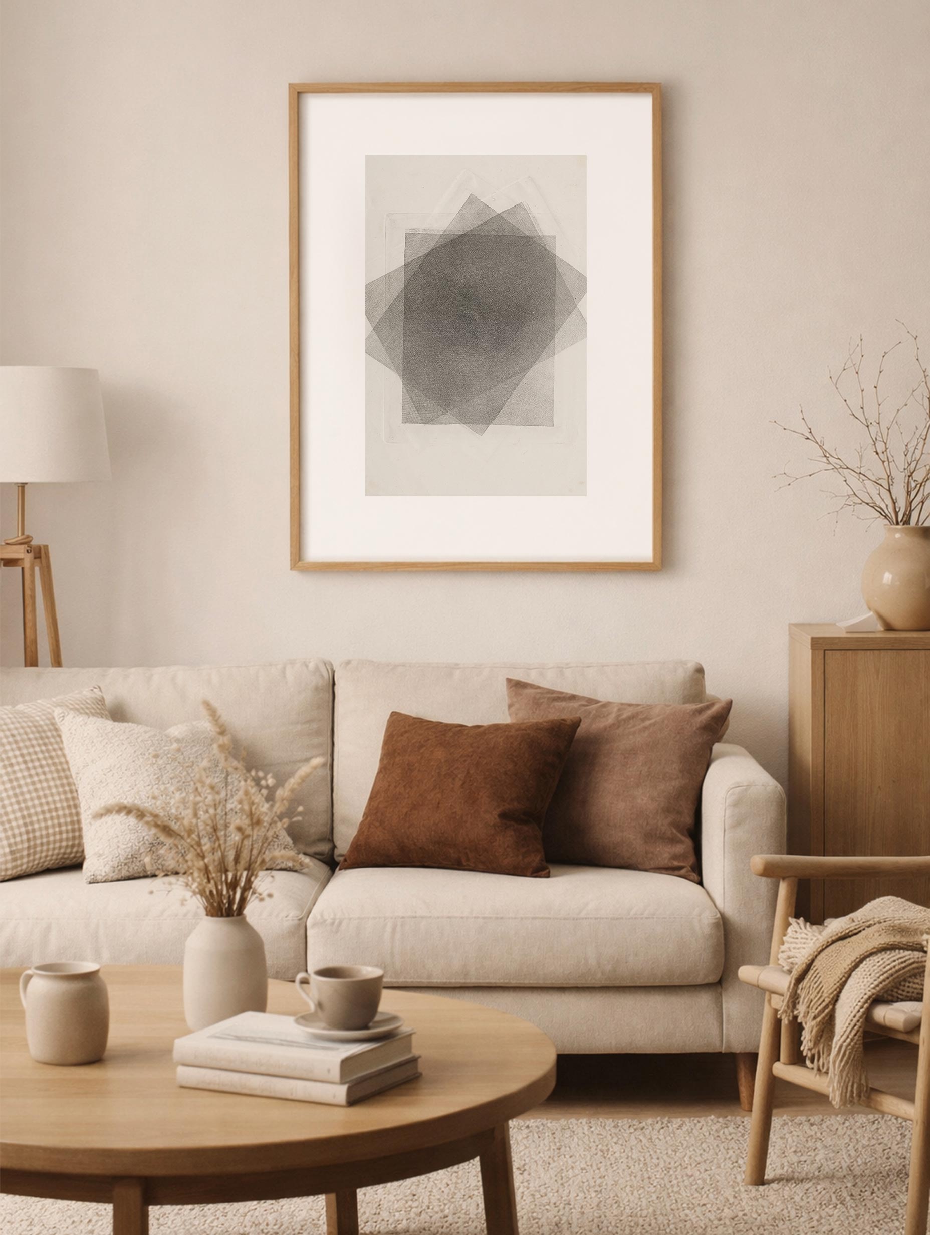 Three Sheets of Gauze, Crossed Obliquely - William Henry Fox Talbot Mockup