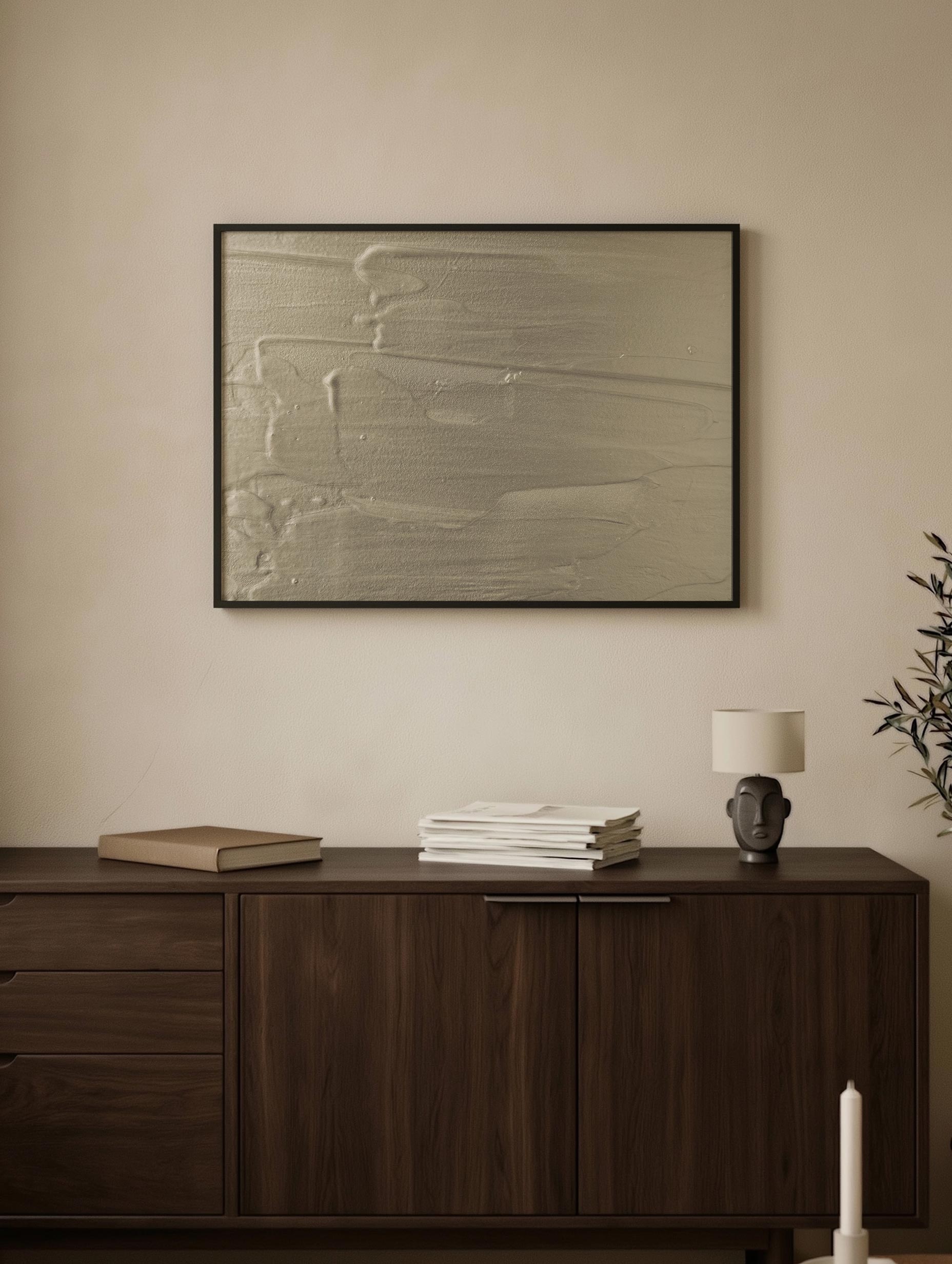 Titanium Buff Gesso Texture Poster