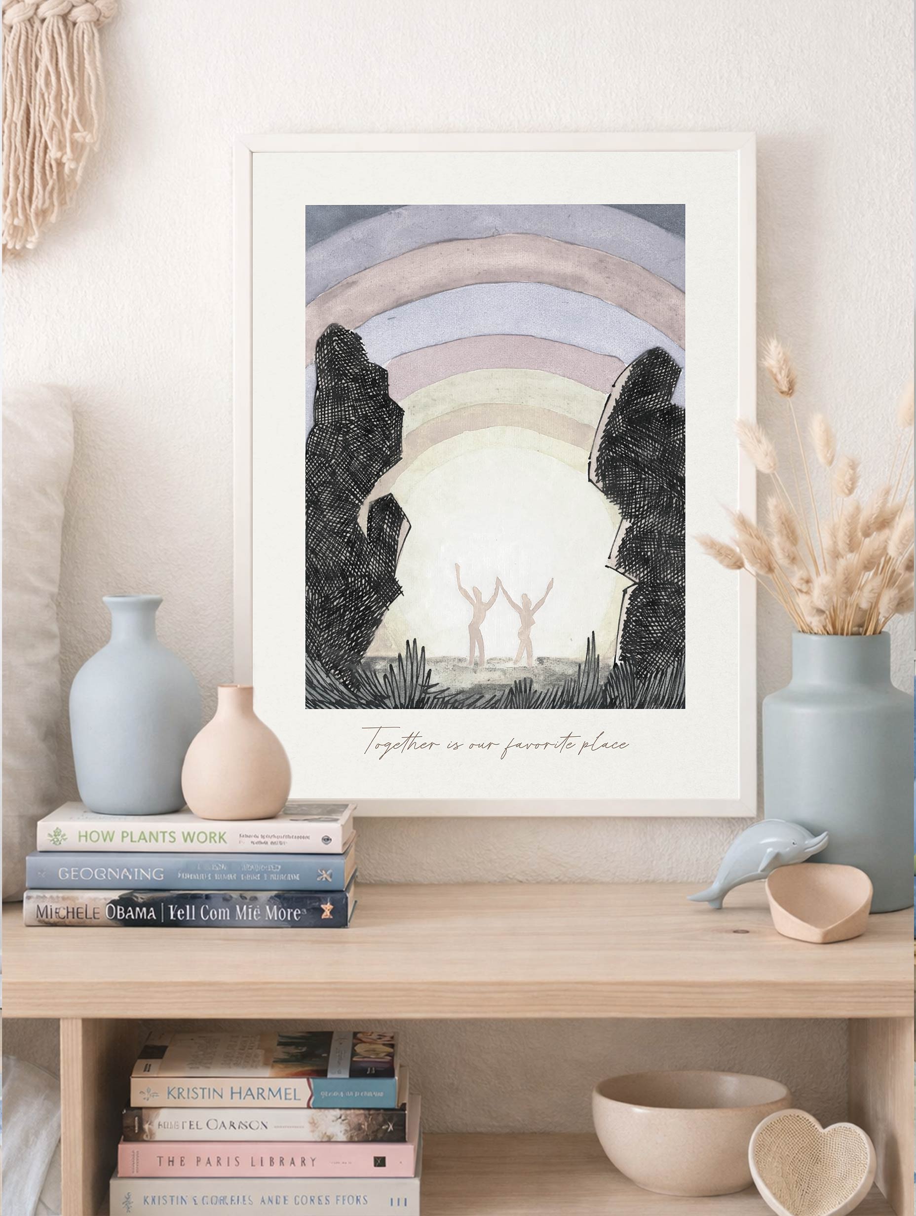 Together Is Our Favorite Place Abstract Art Print