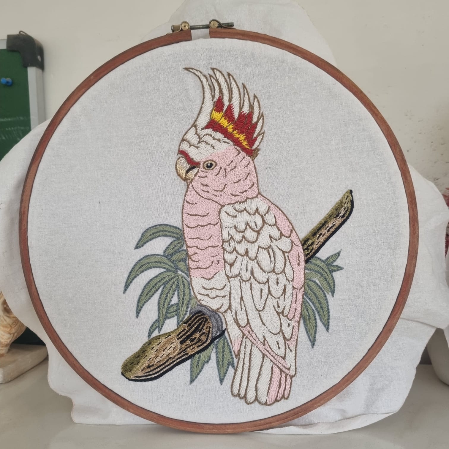 Tropical Cockatoo Embroidery Design