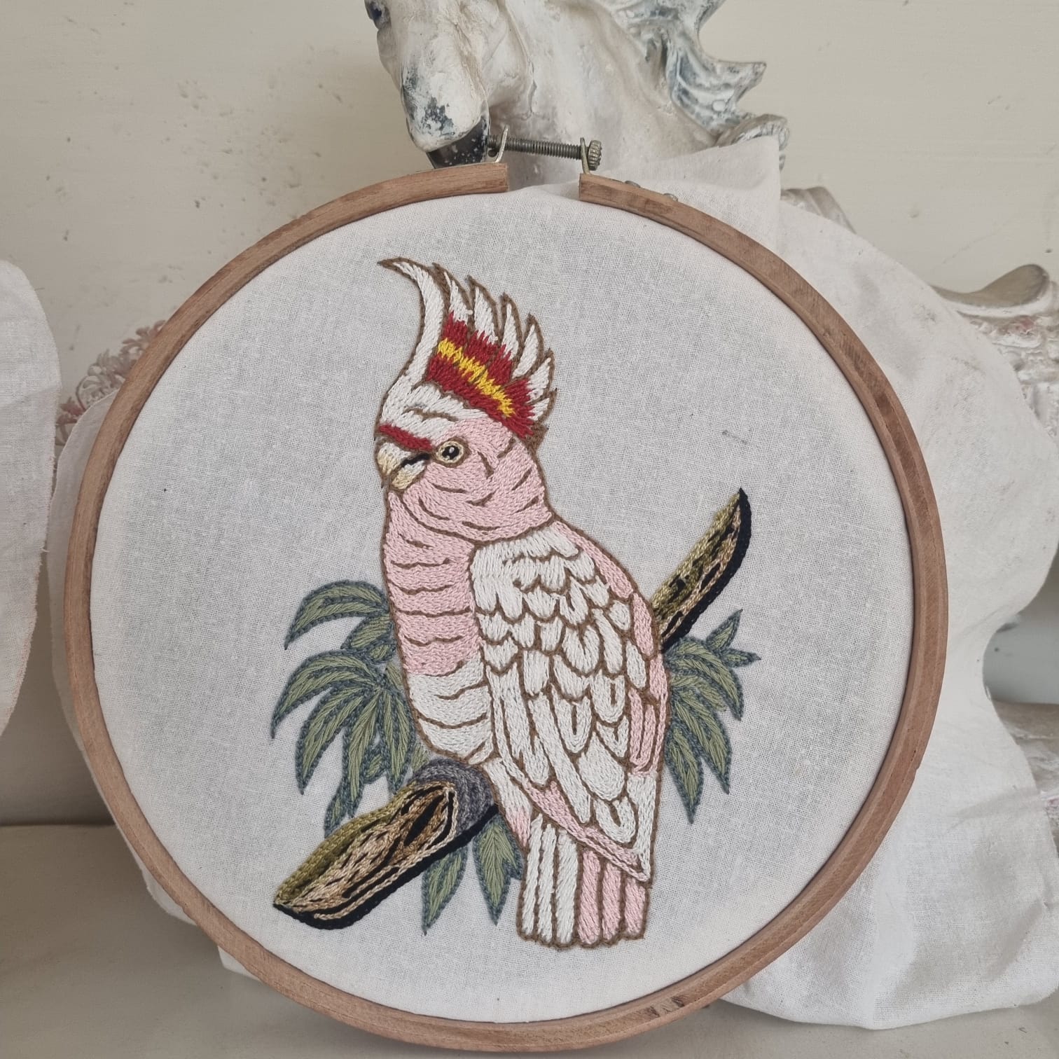Tropical Cockatoo Embroidery Design