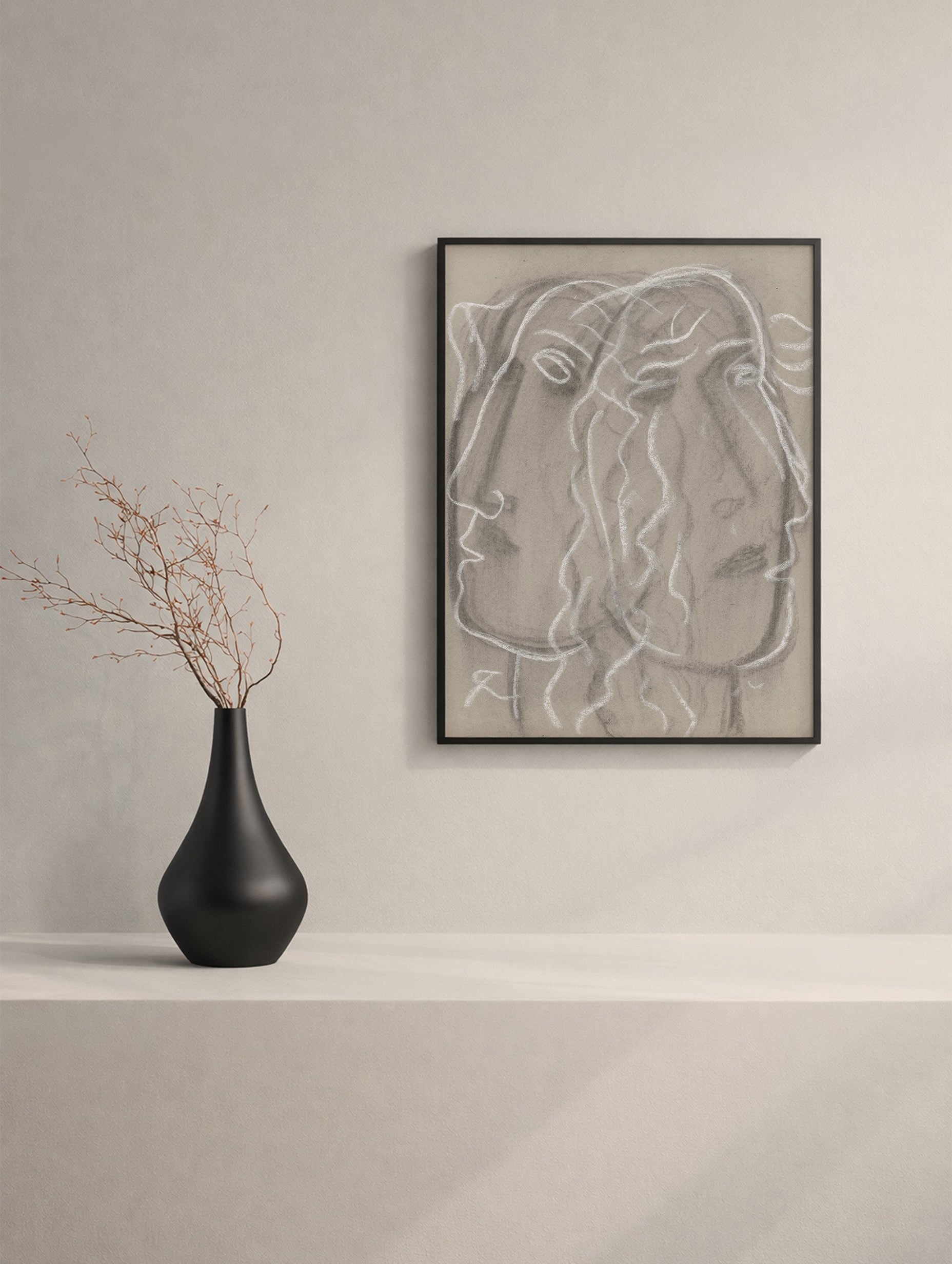 Two Faces Leo Gestel Art Print