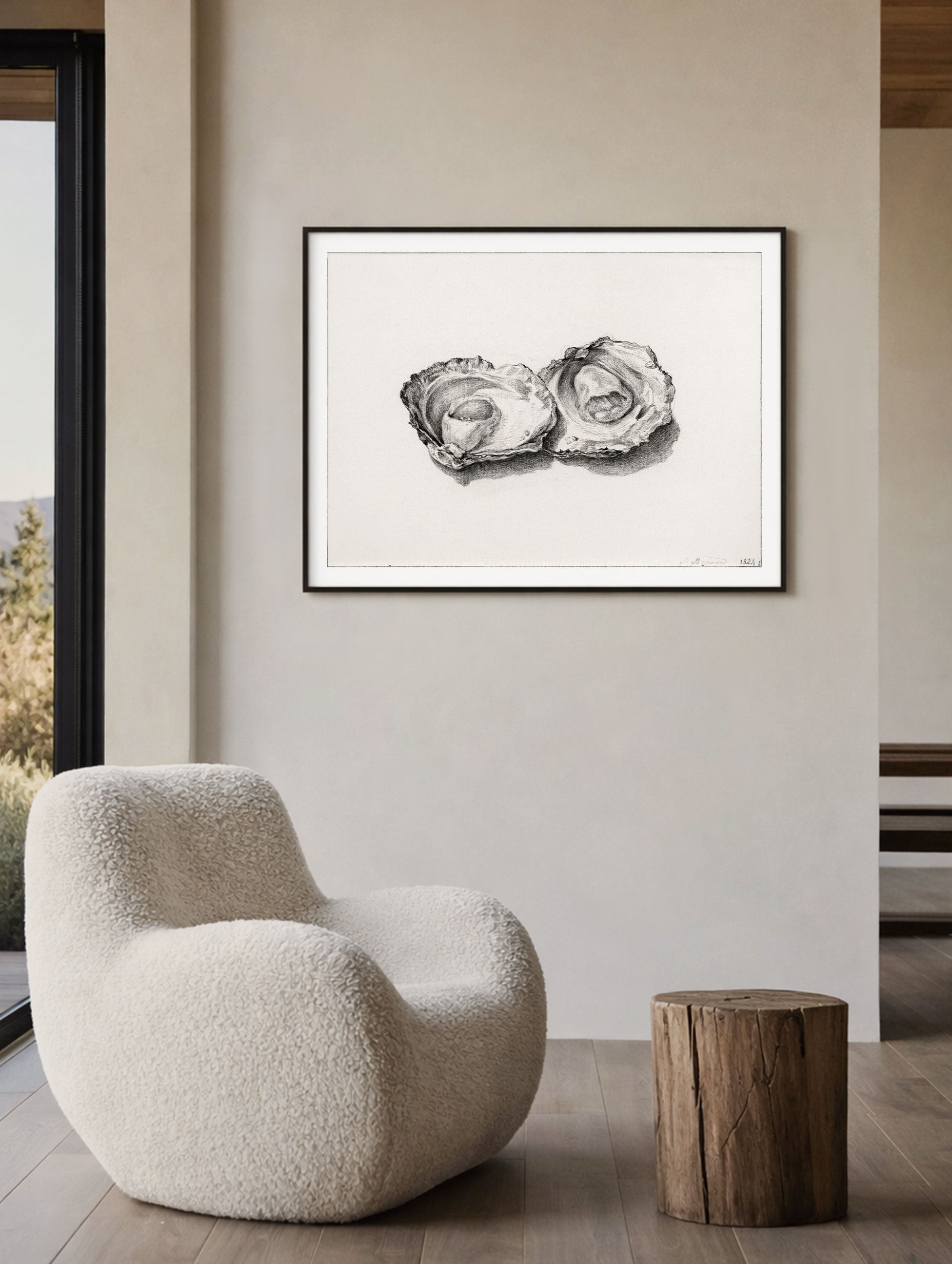 Two opened oysters - Jean Bernard Mockup