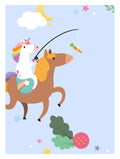 Unicorn Riding Pony Poster