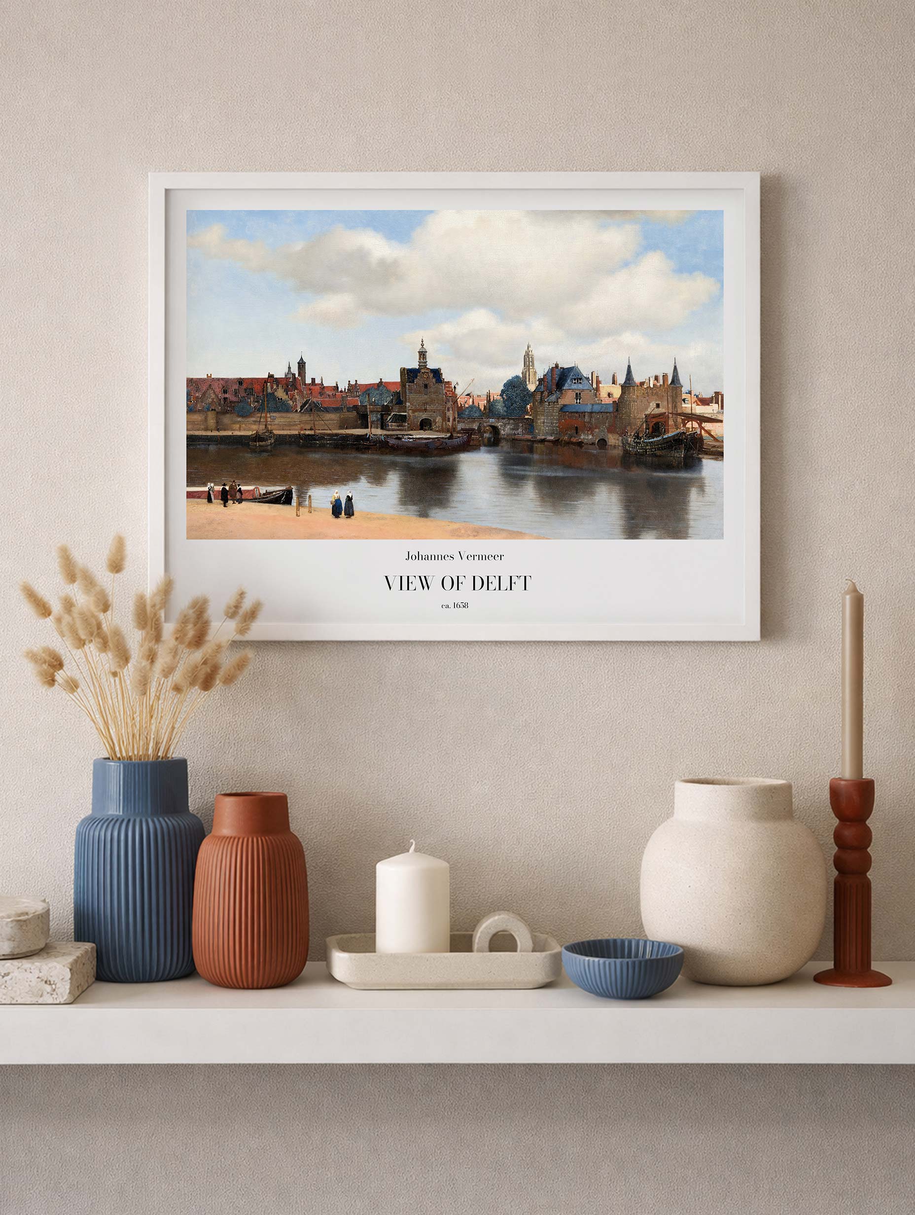View of Delft Johannes Vermeer Art Mockup