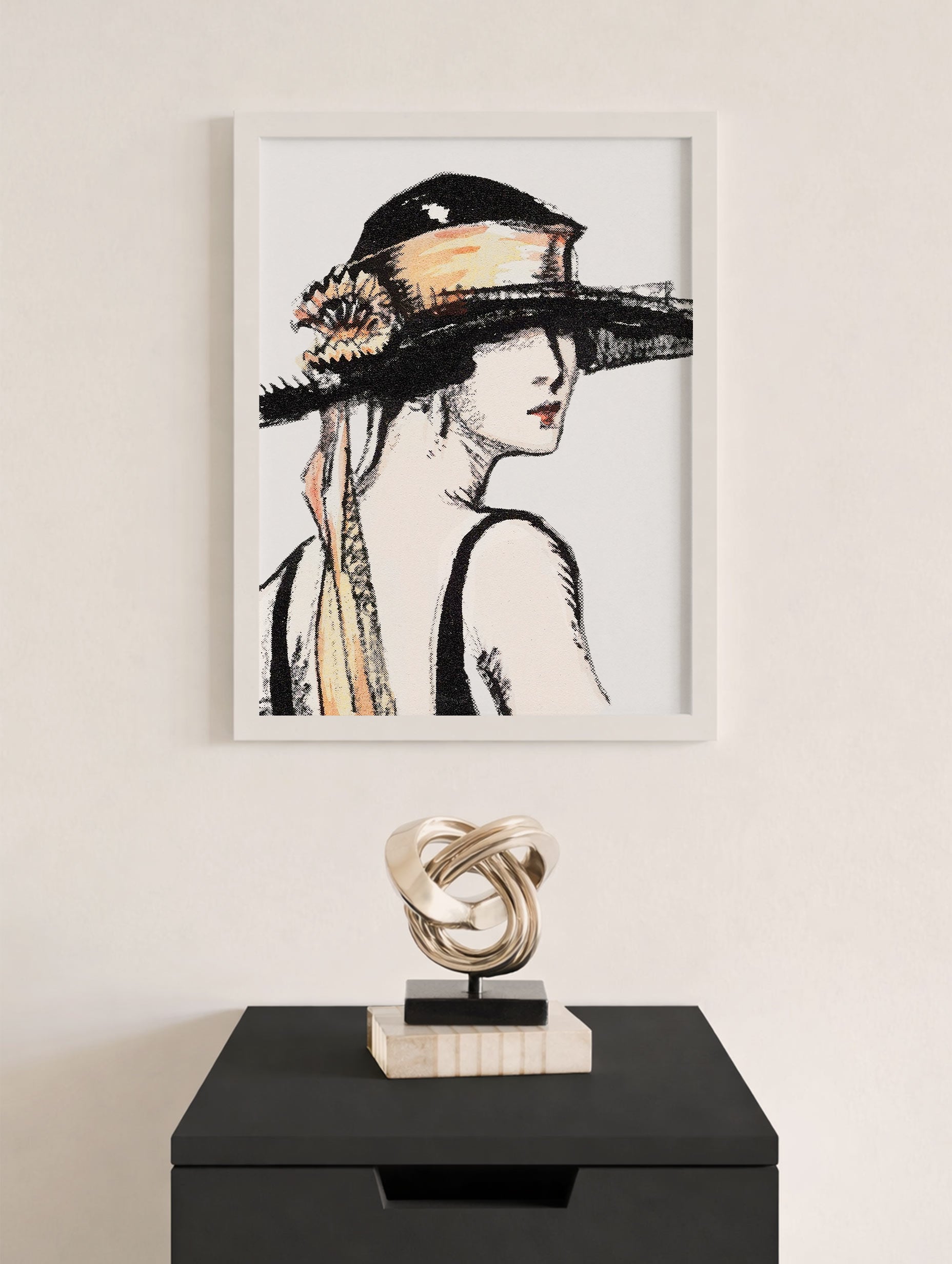 Vintage Fashion Poster Woodruff Art Print Mockup