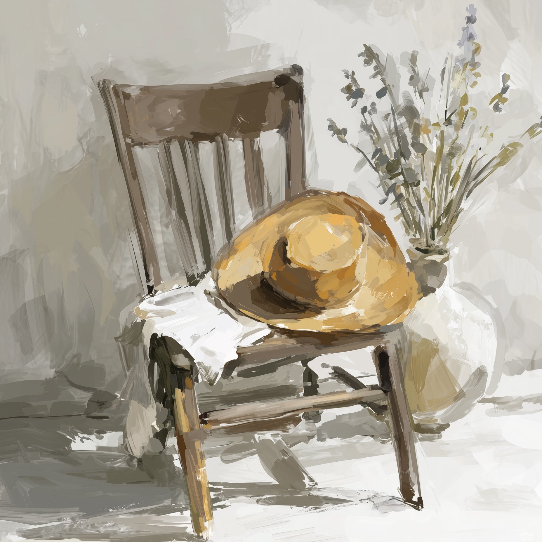 Vintage Oil Painting Art Print