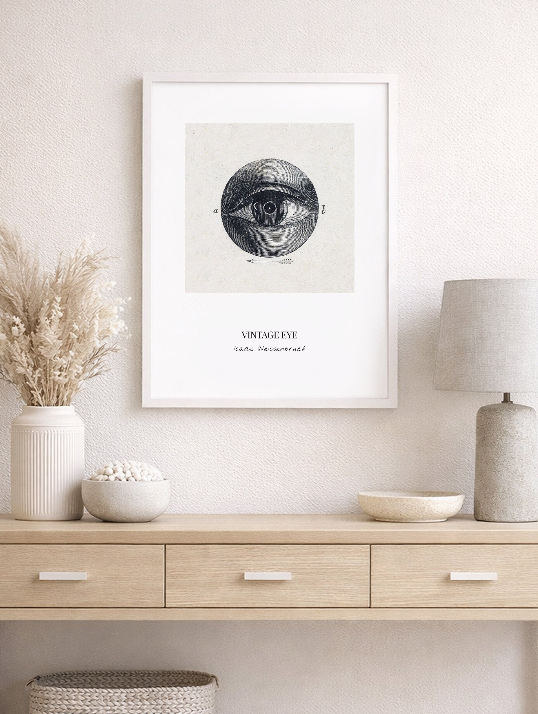 Första huset i en bosättning abstrakt konsttryck