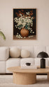 Vintage Floral Vase Flower Art Print Mockup