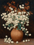 Vintage Floral Vase Flower Art Print