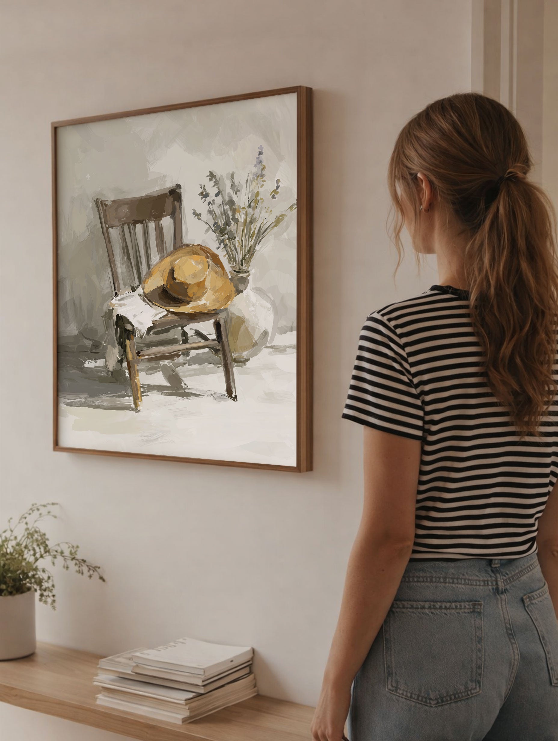 Vintage Oil Painting Art Print Mockup