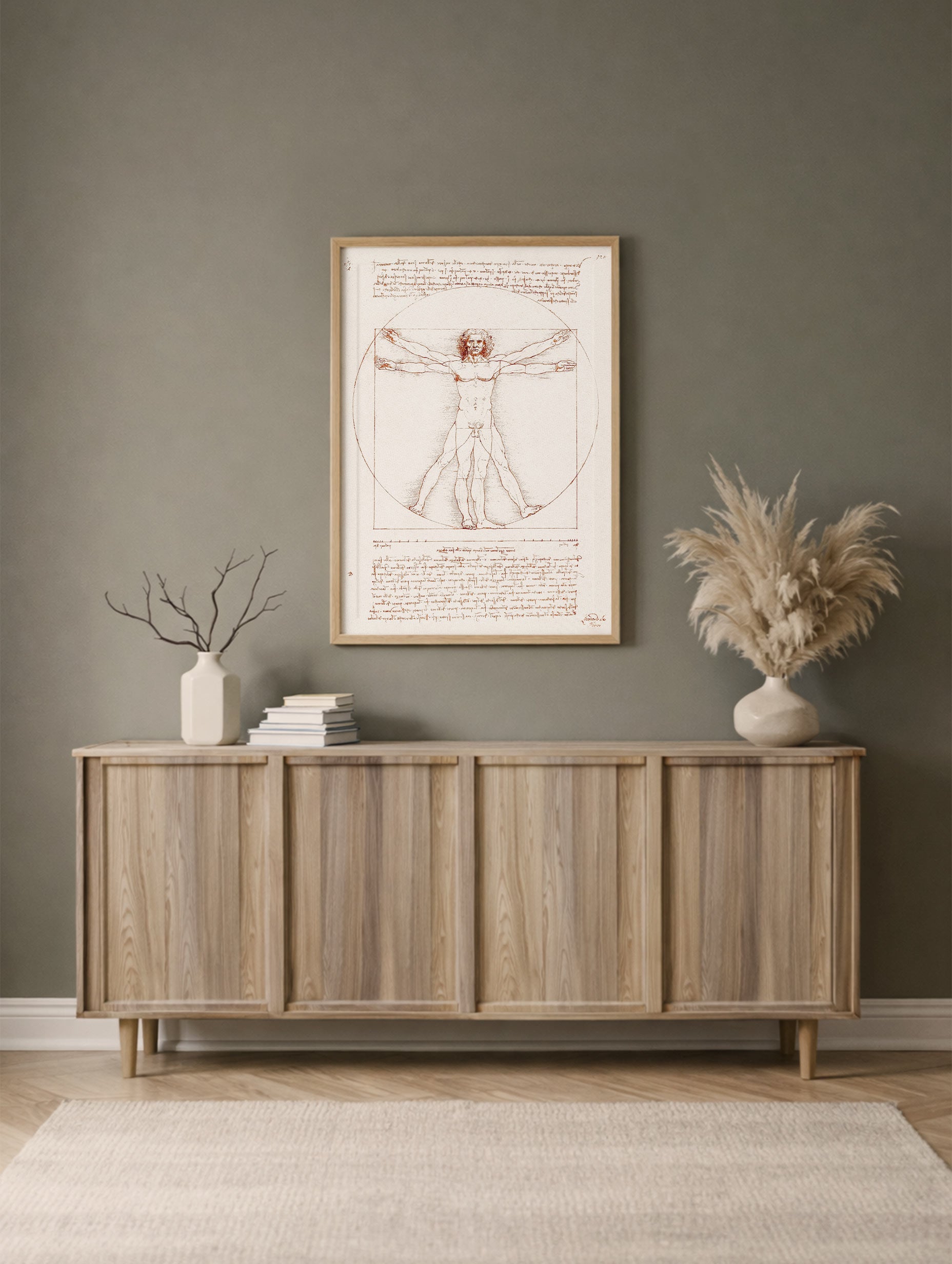 Vitruvian Man Leonardo Da Vinci Art Print