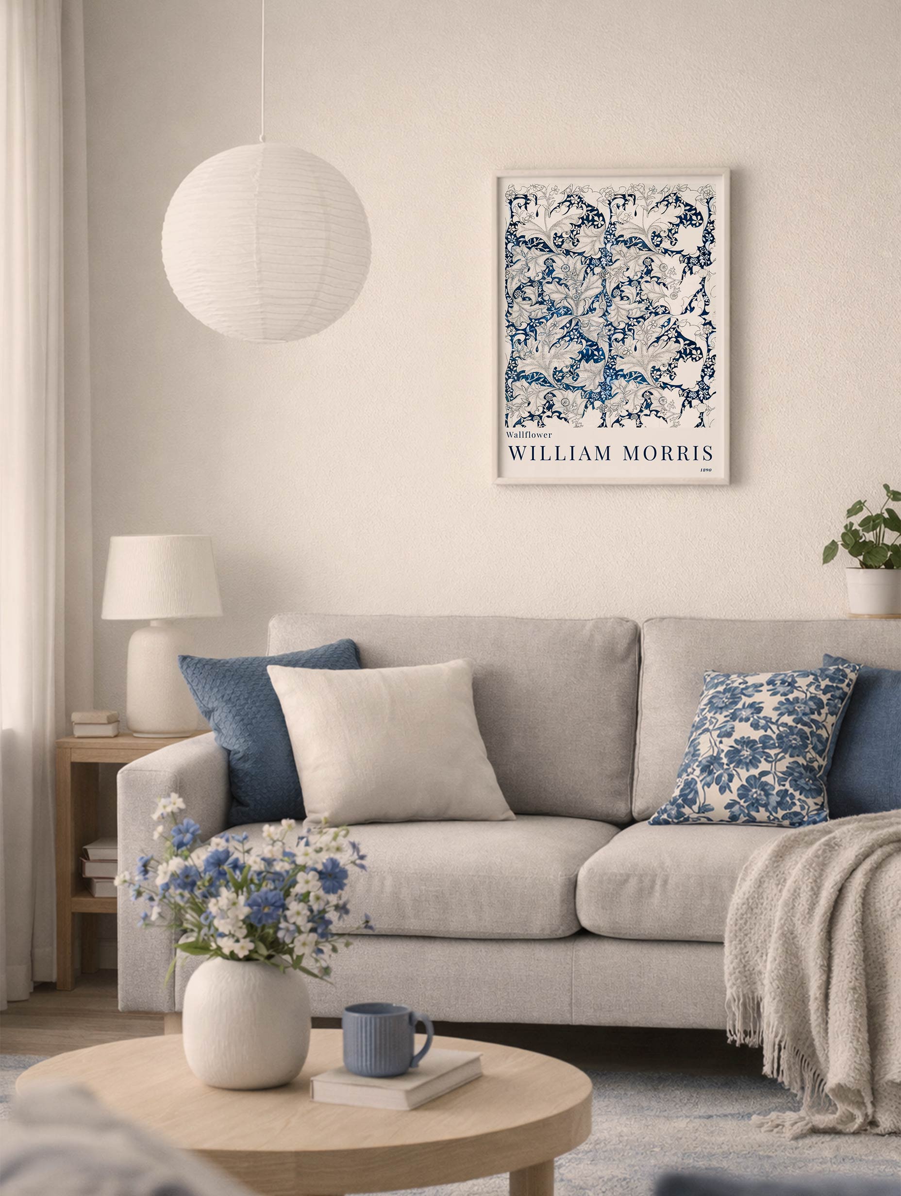 Wallflower William Morris Art Print Mockup