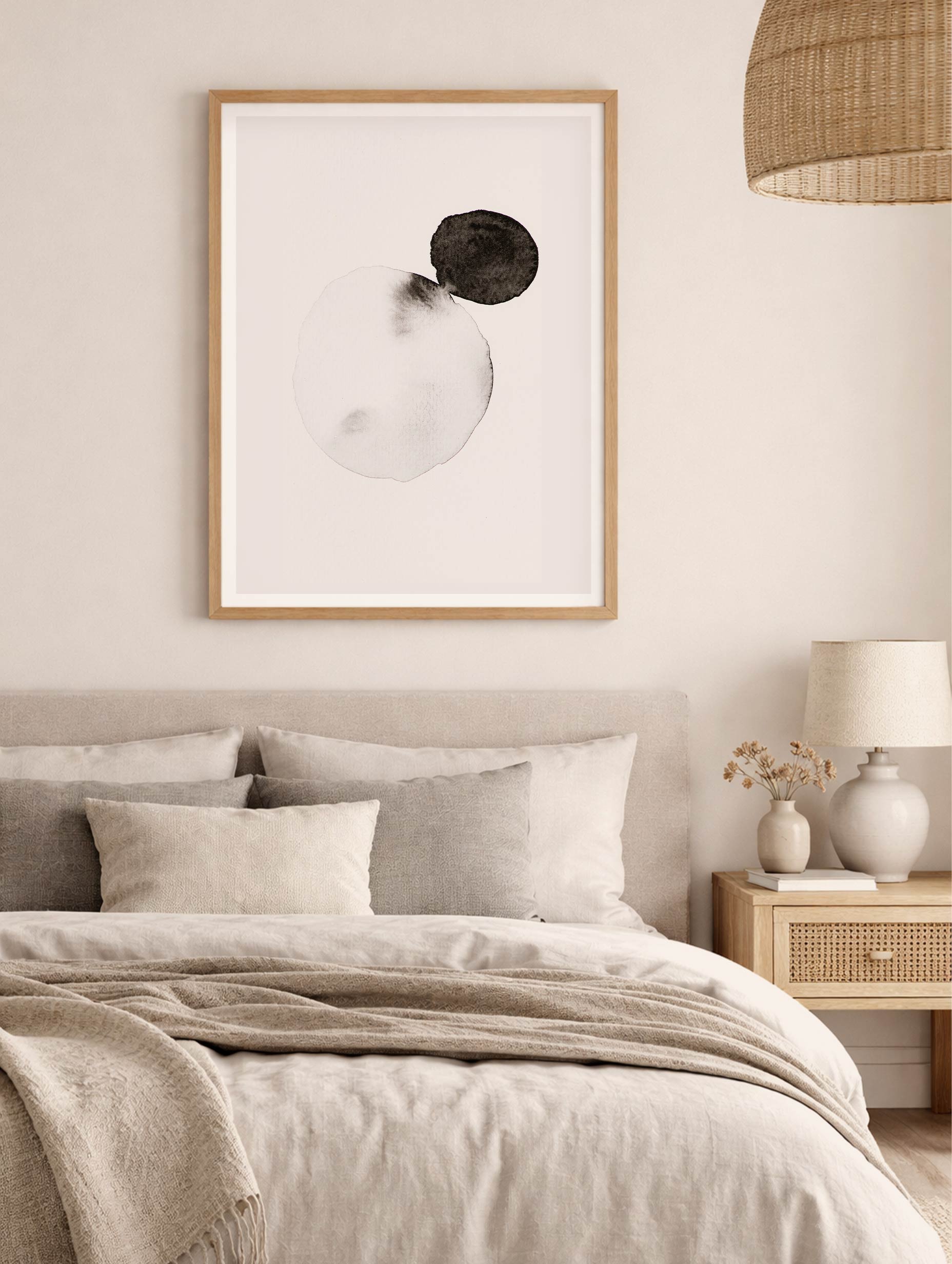 Watercolor Black and White Poster Mockup