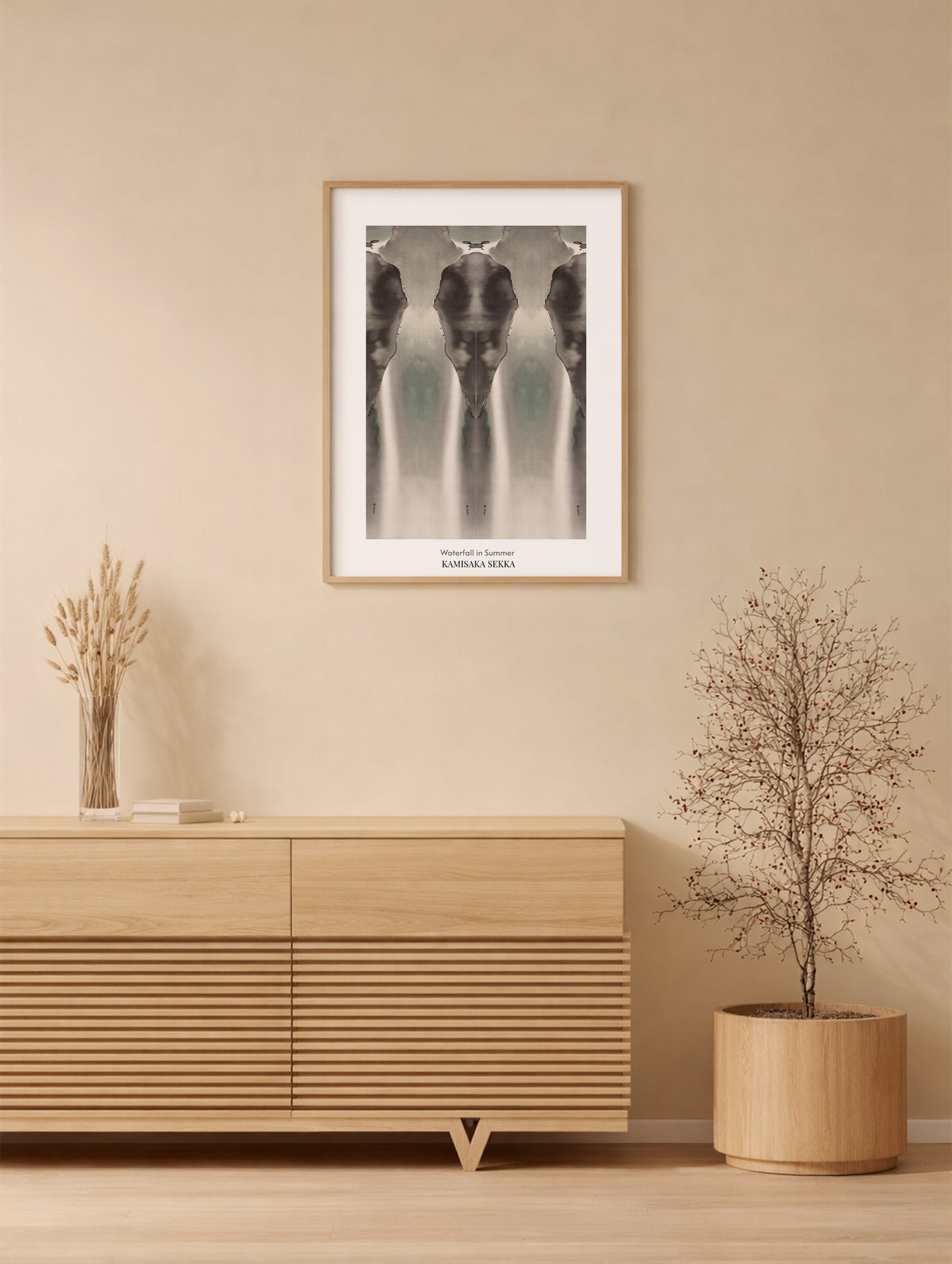 Waterfall in Summer Kamisaka Sekka Art Print Mockup