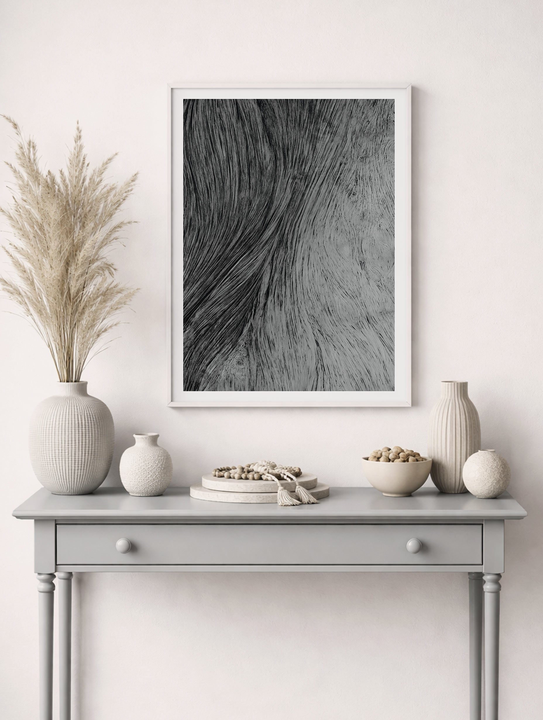 Wavy Woodgrain Patterns Abstract Art Print