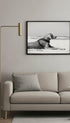 Weimaraner Dog Lying on a Beach Animal Poster Mockup