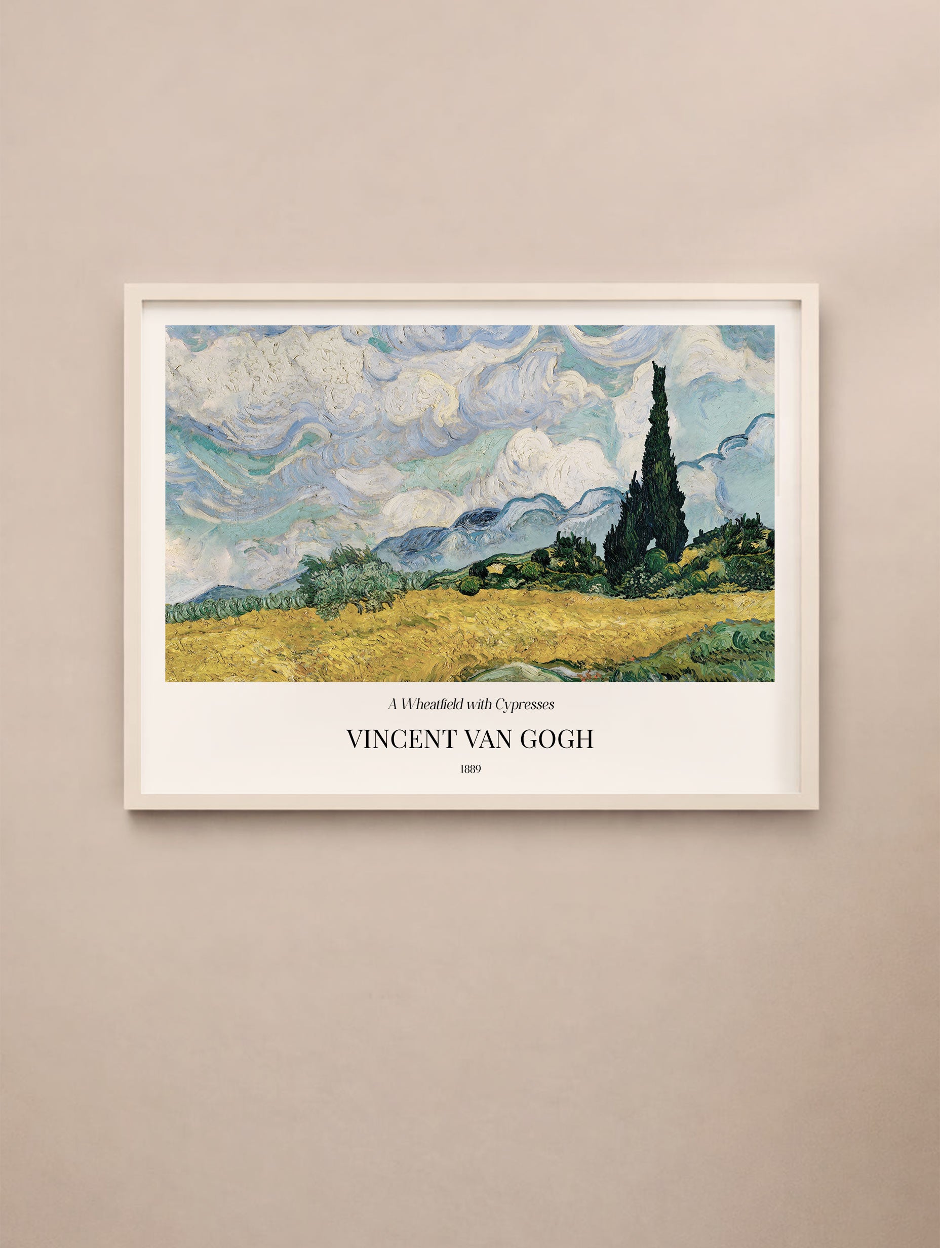 Wheat Field with Cypresses Van Gogh Art Print No 2 Mockup