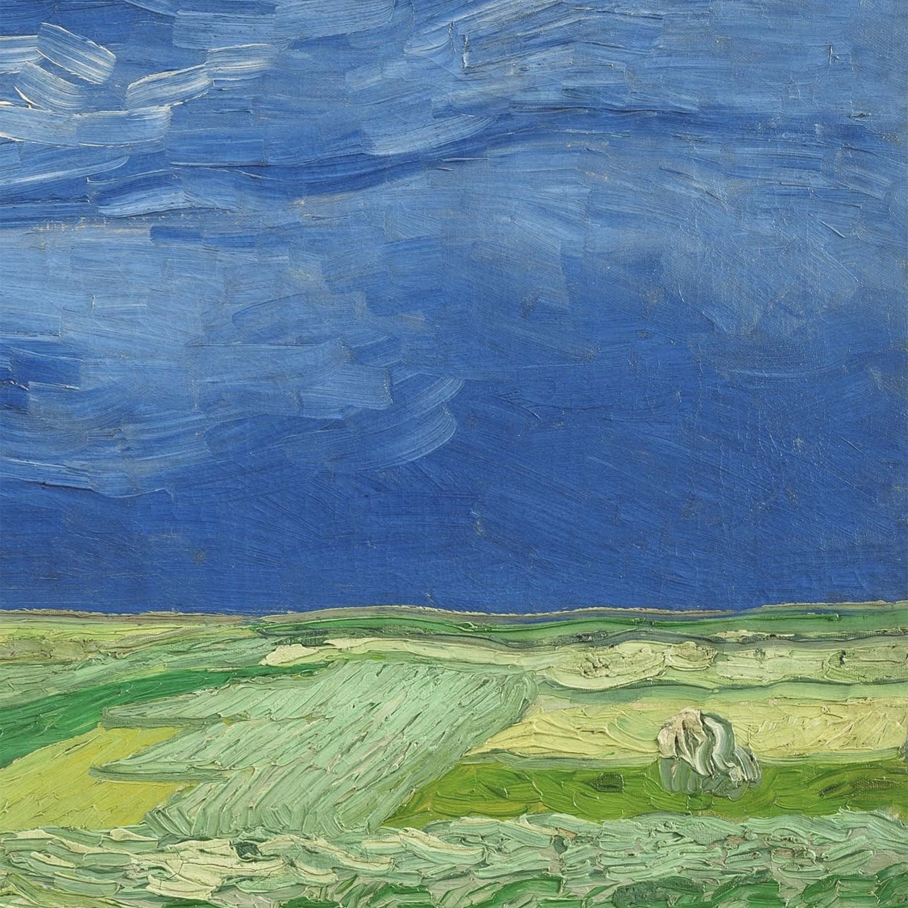 Wheatfield under Thunderclouds Van Gogh Art Print