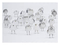 White Birds in the Snow Animal Poster