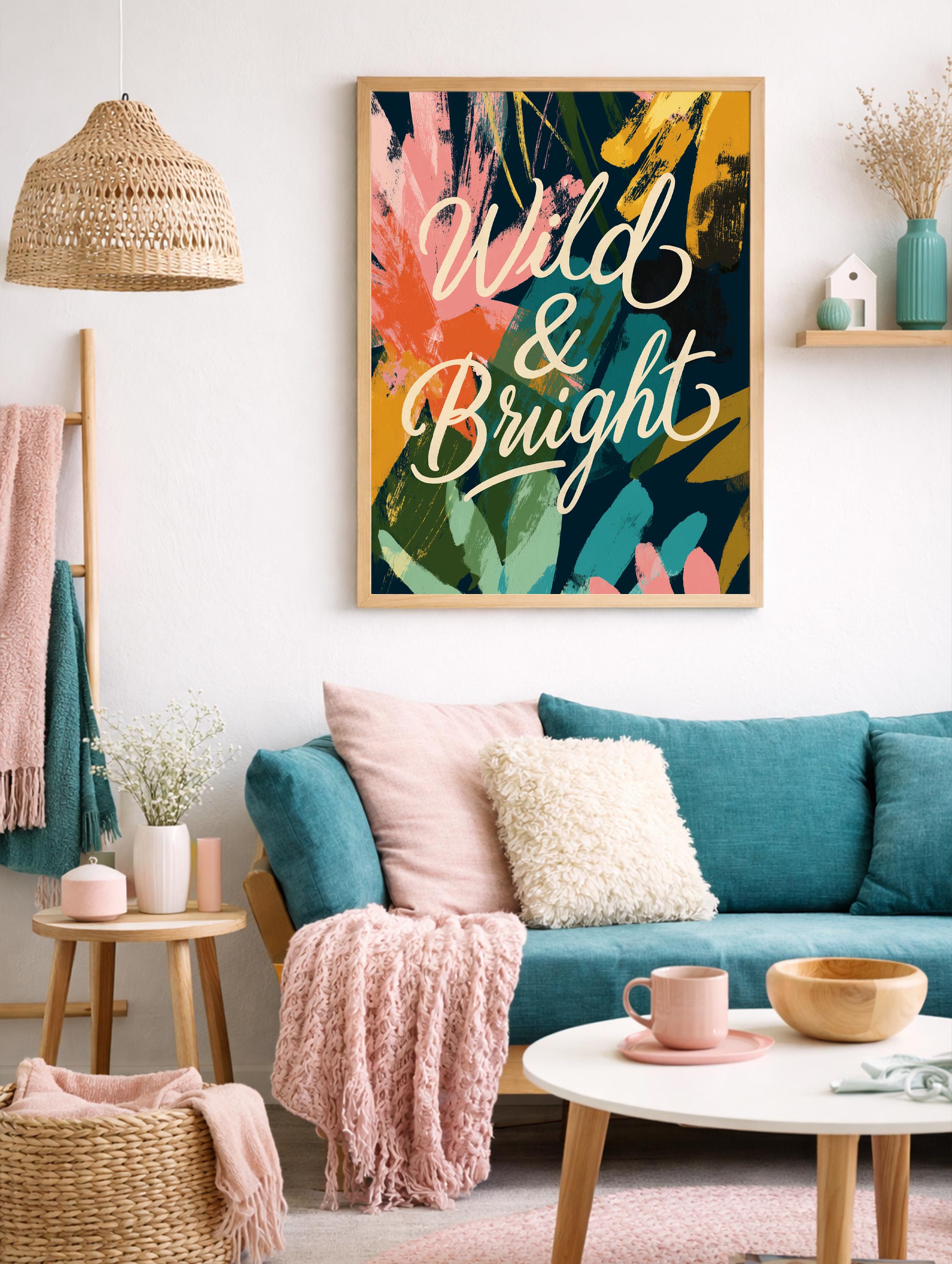 Wild & Bright Typography Poster
