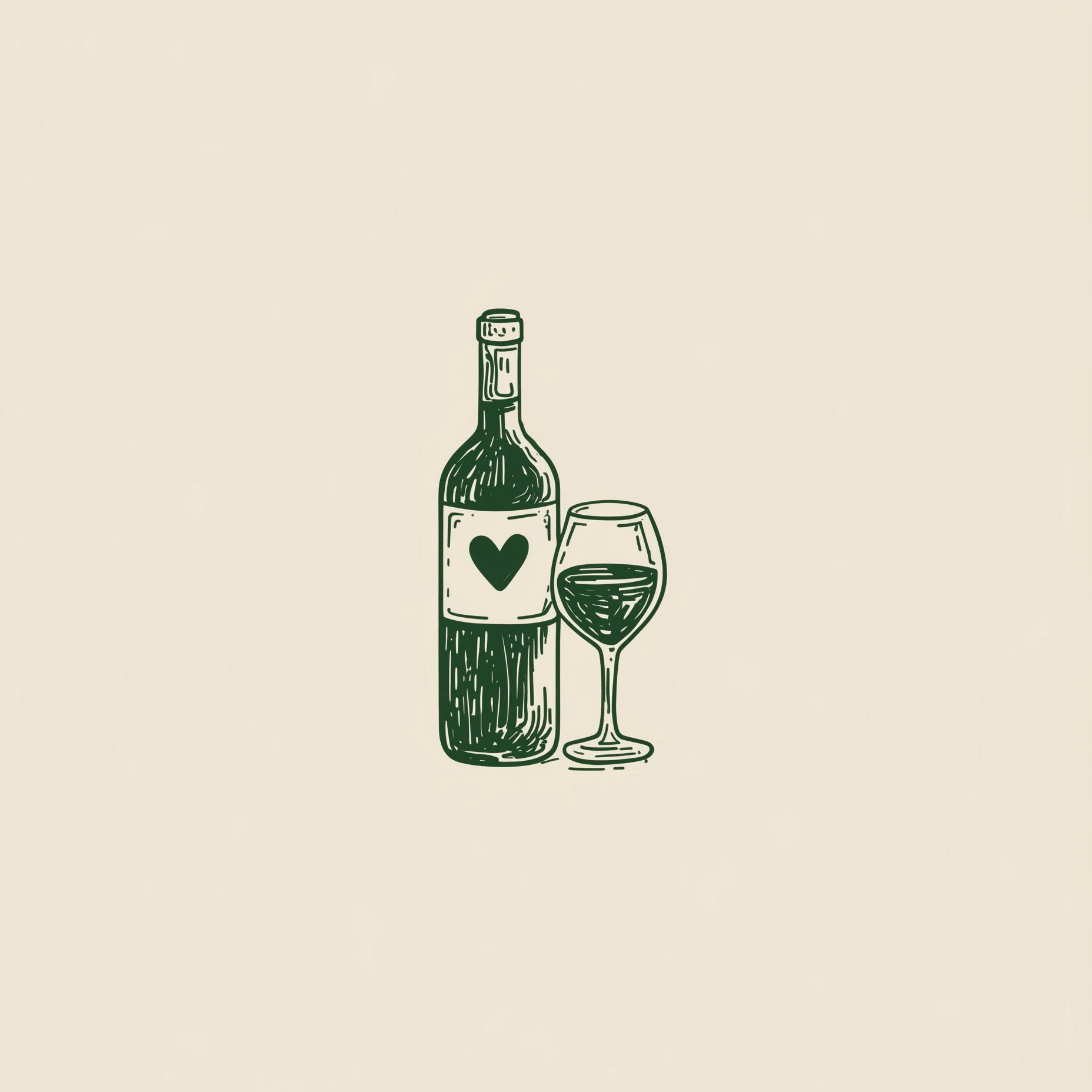 Wine is Love Minimal Artwork