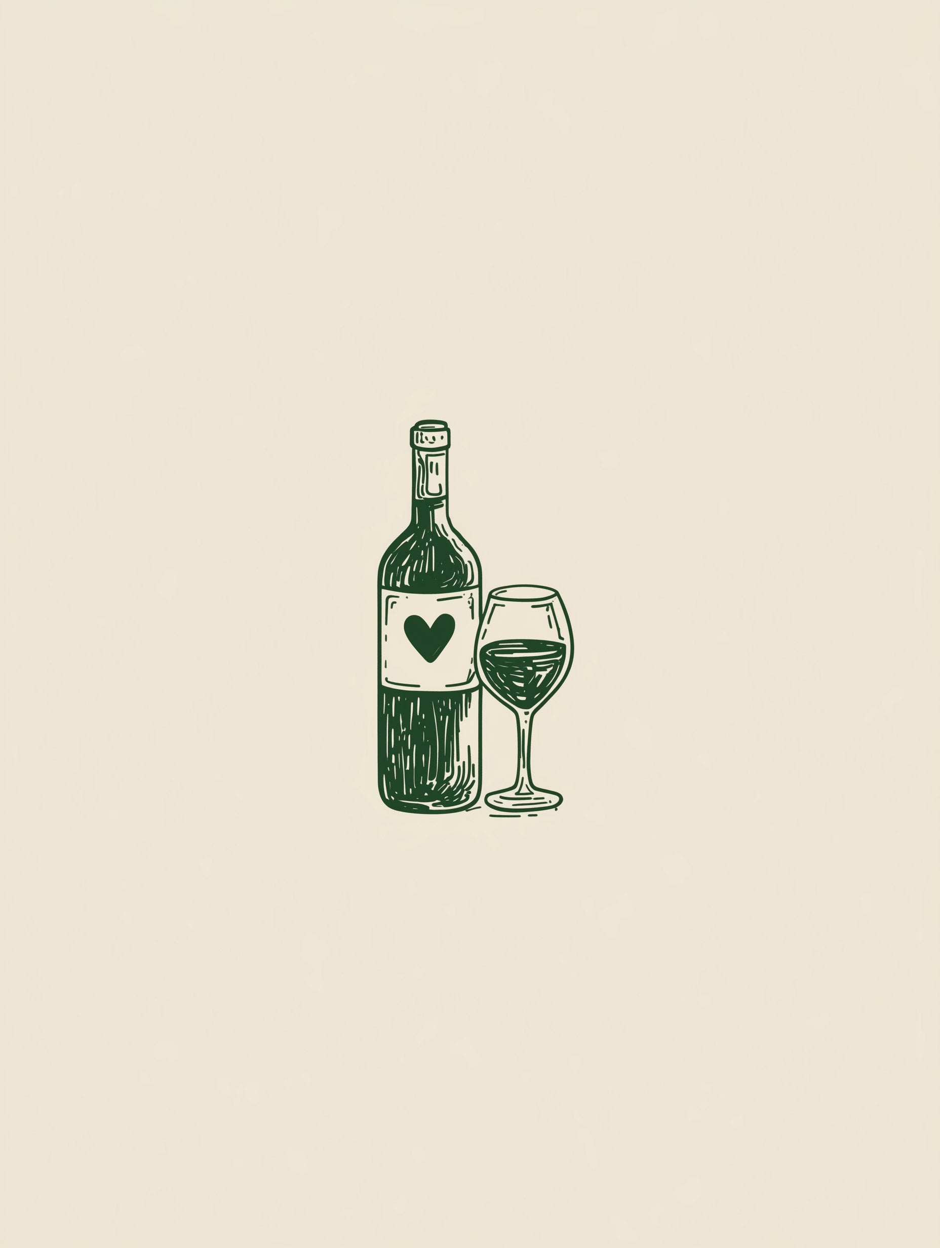 Wine is Love Minimal Artwork