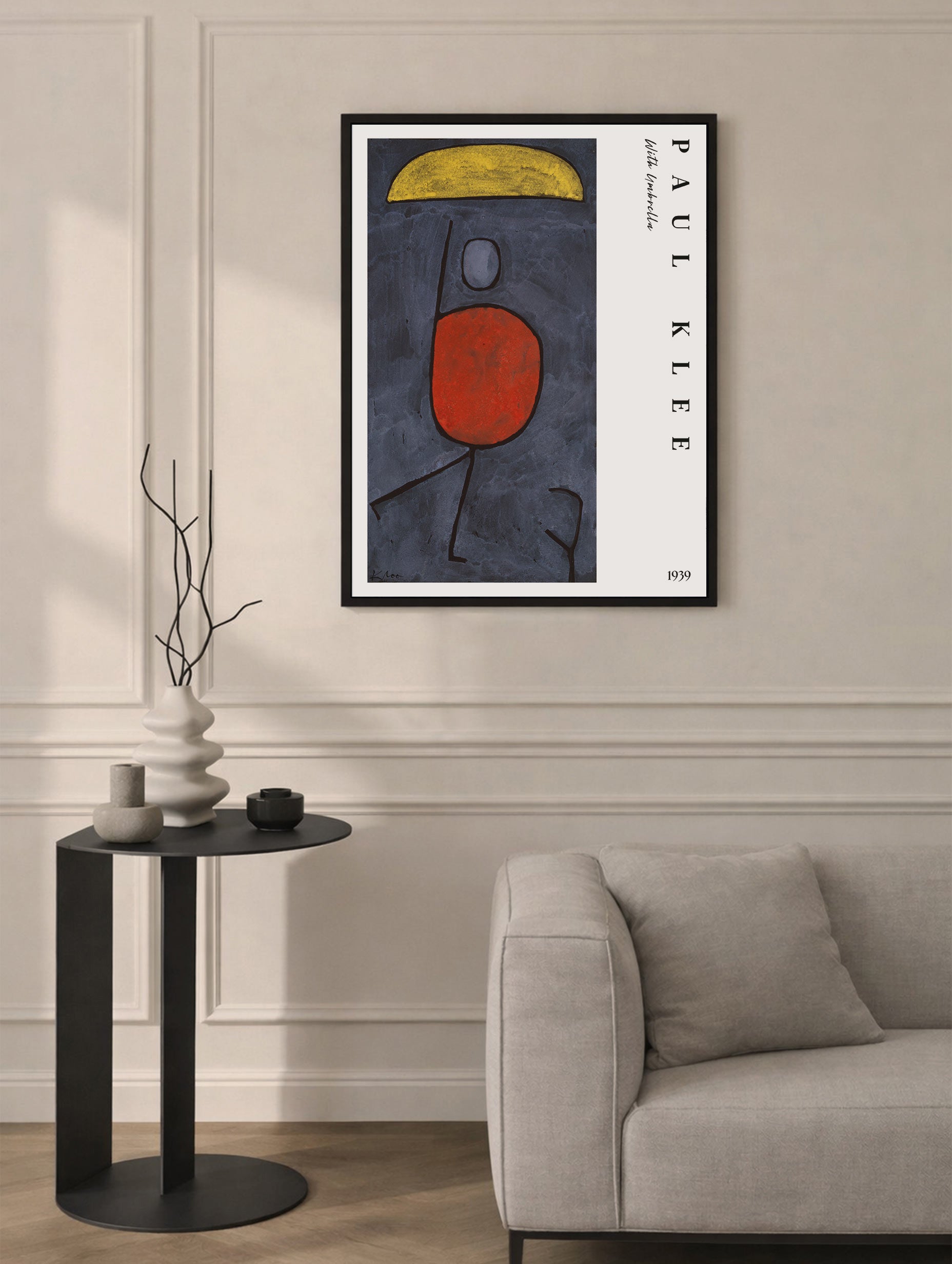 With Umbrella  Paul Klee Art Print Mockup