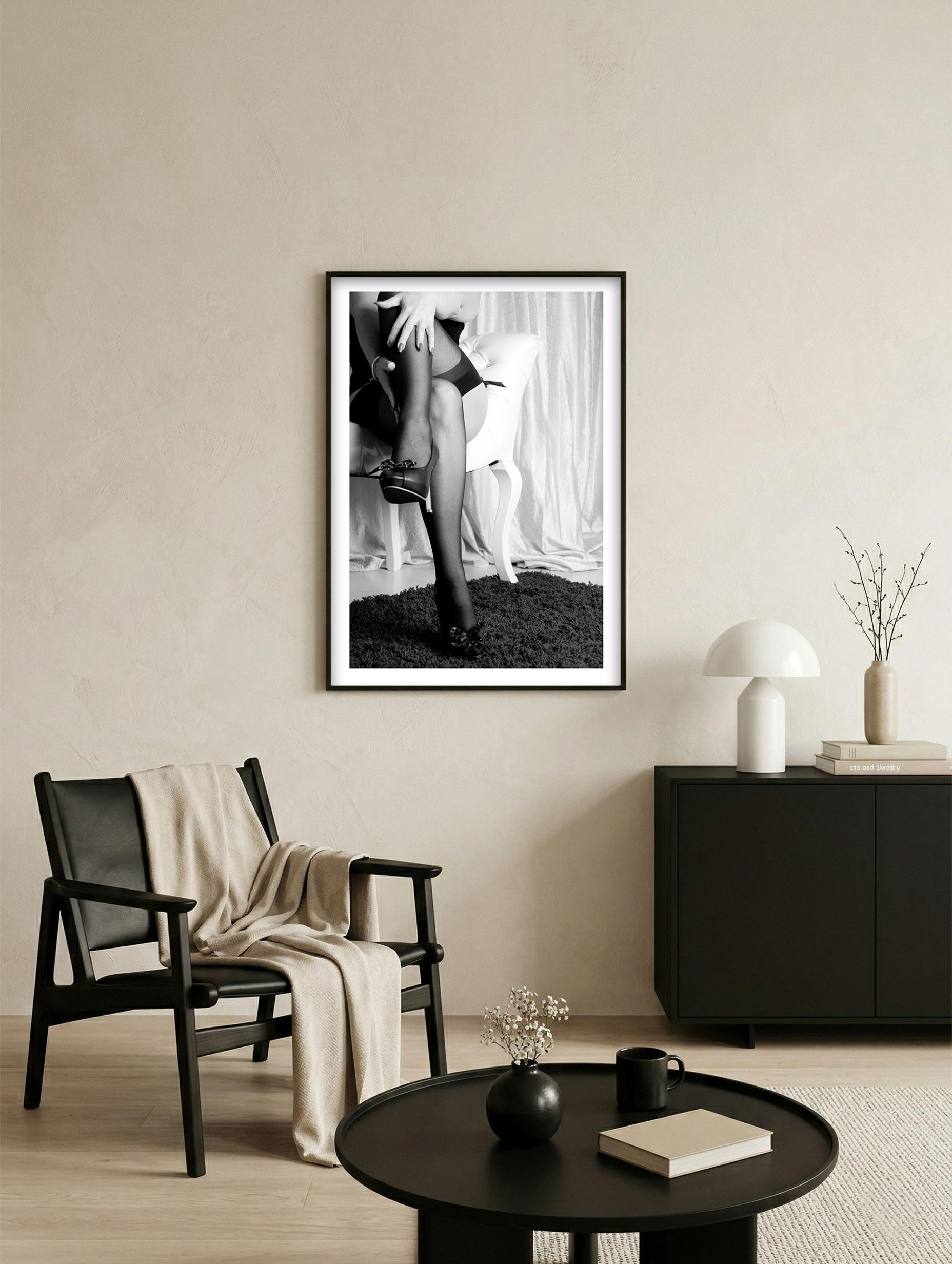 Woman Legs with Black Heels Poster