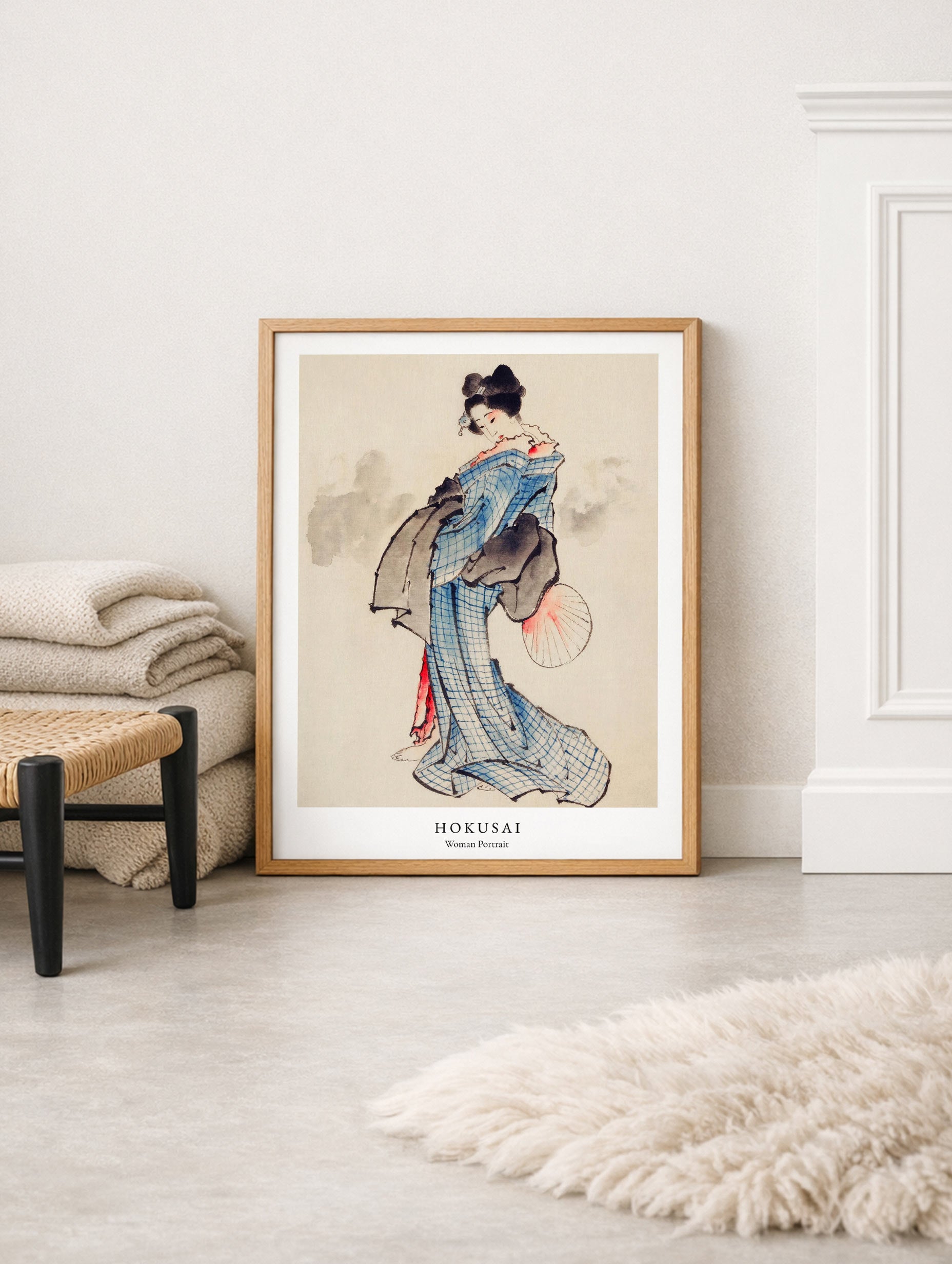 Woman Potrait - Hokusai Mockup