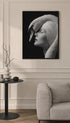 Woman and Swan Black and White Poster Mockup