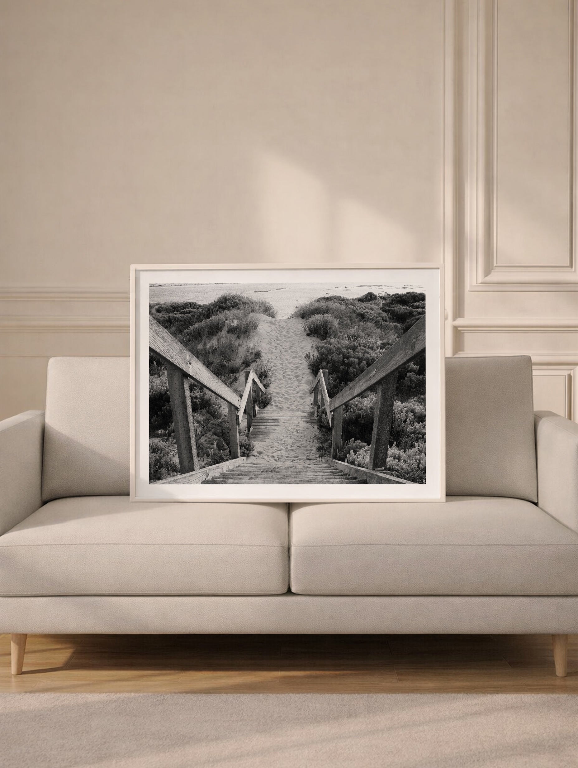 Wooden Path on a Beach Poster