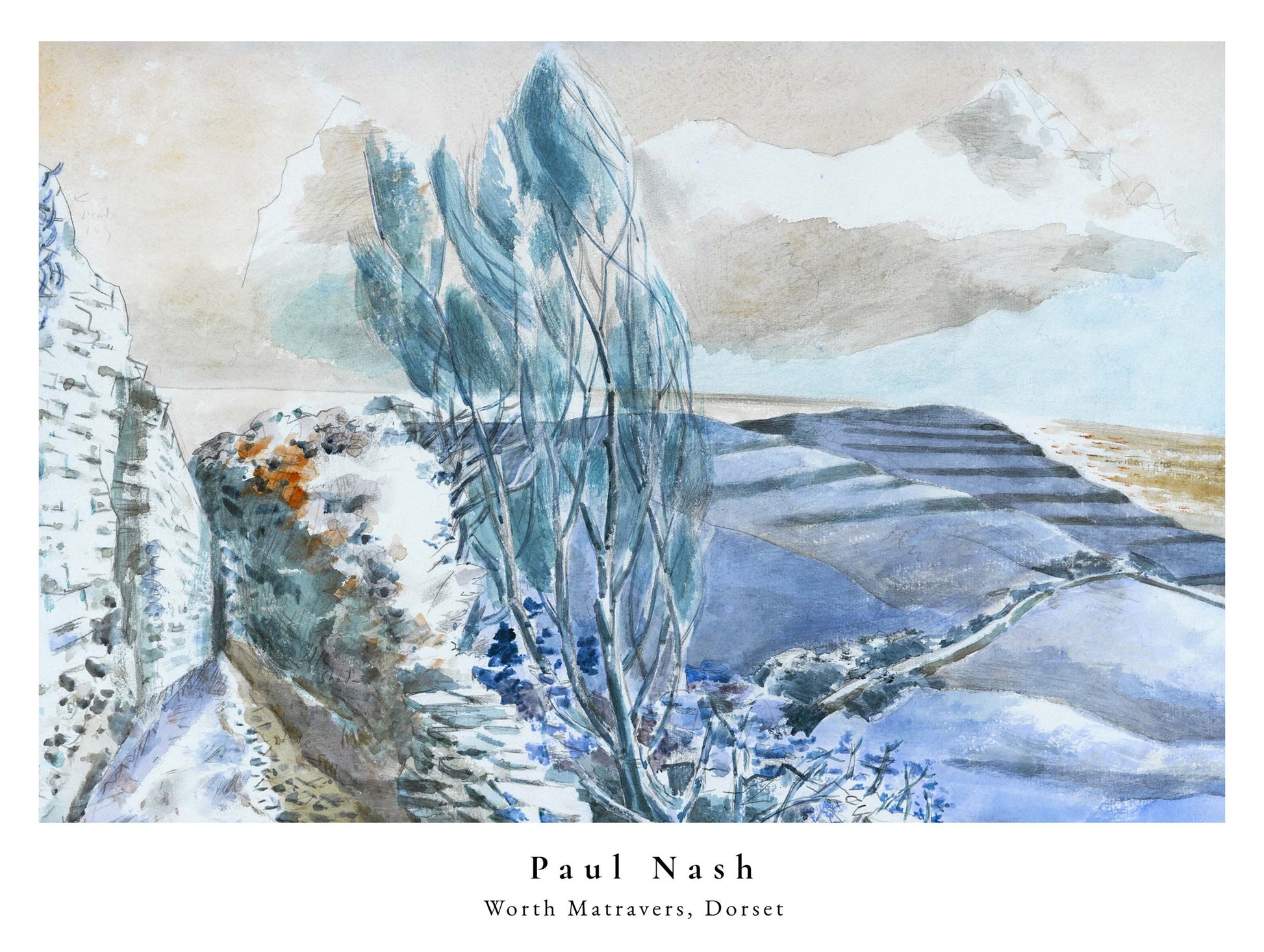 Worth Matravers, Dorset - Paul Nash Art Print
