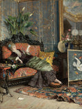 Young Woman Reading Lucius Rossi Art Print