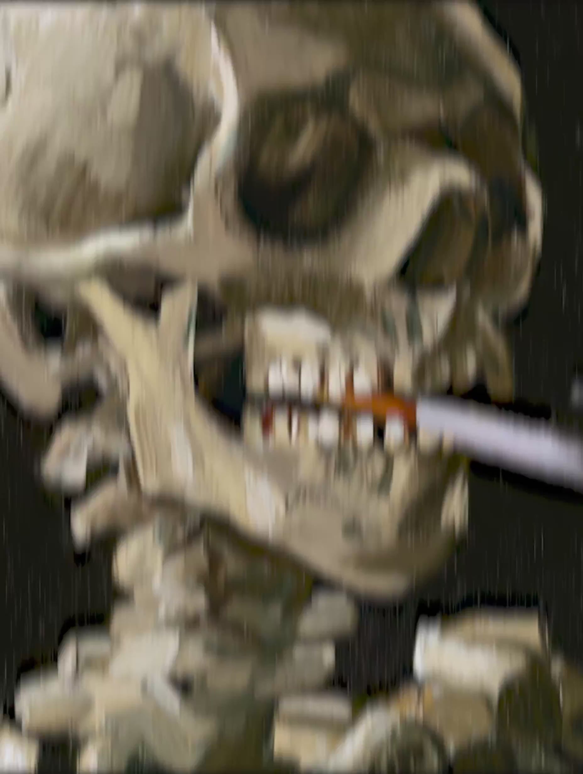 Kunsttrykk av Van Gogh-hode av skjelett