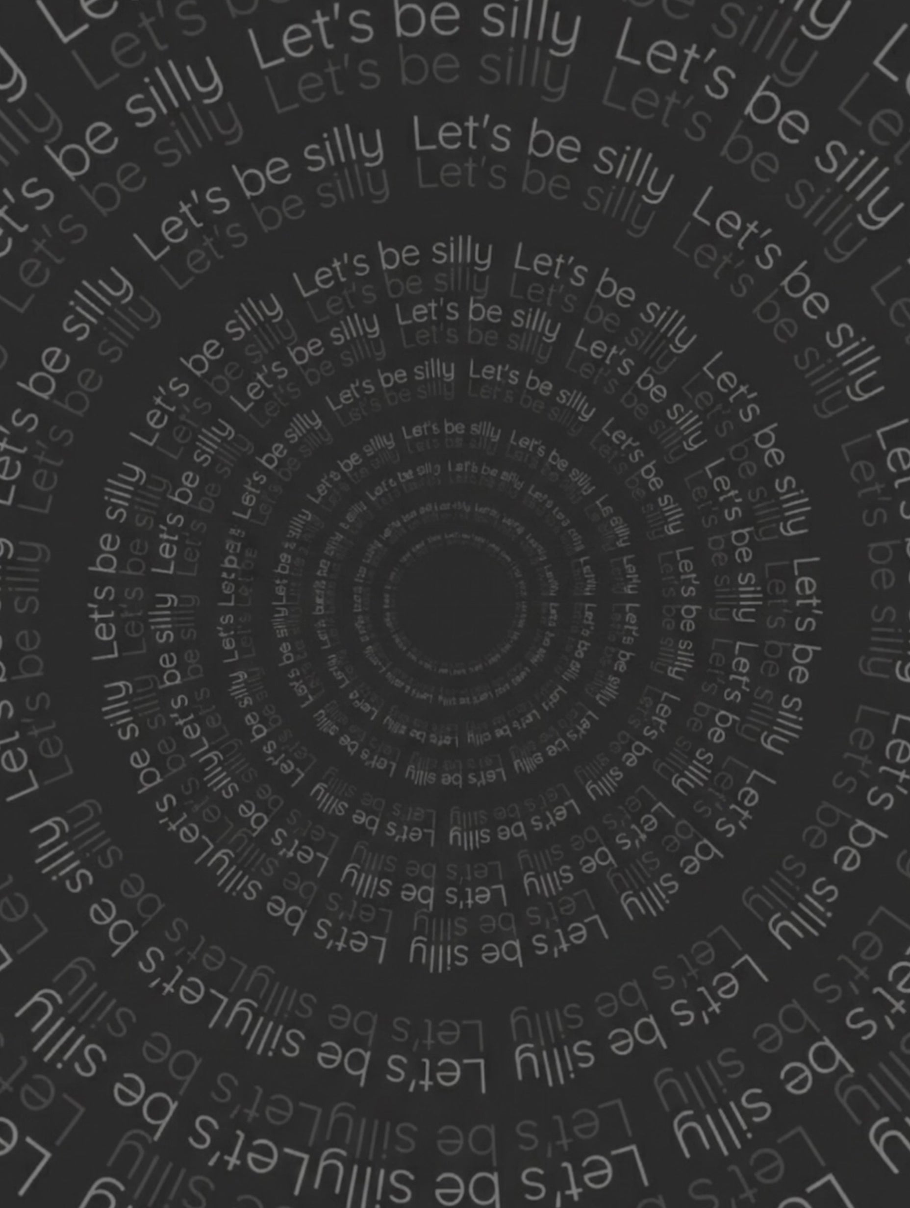 Let’s Be Silly Typography Poster