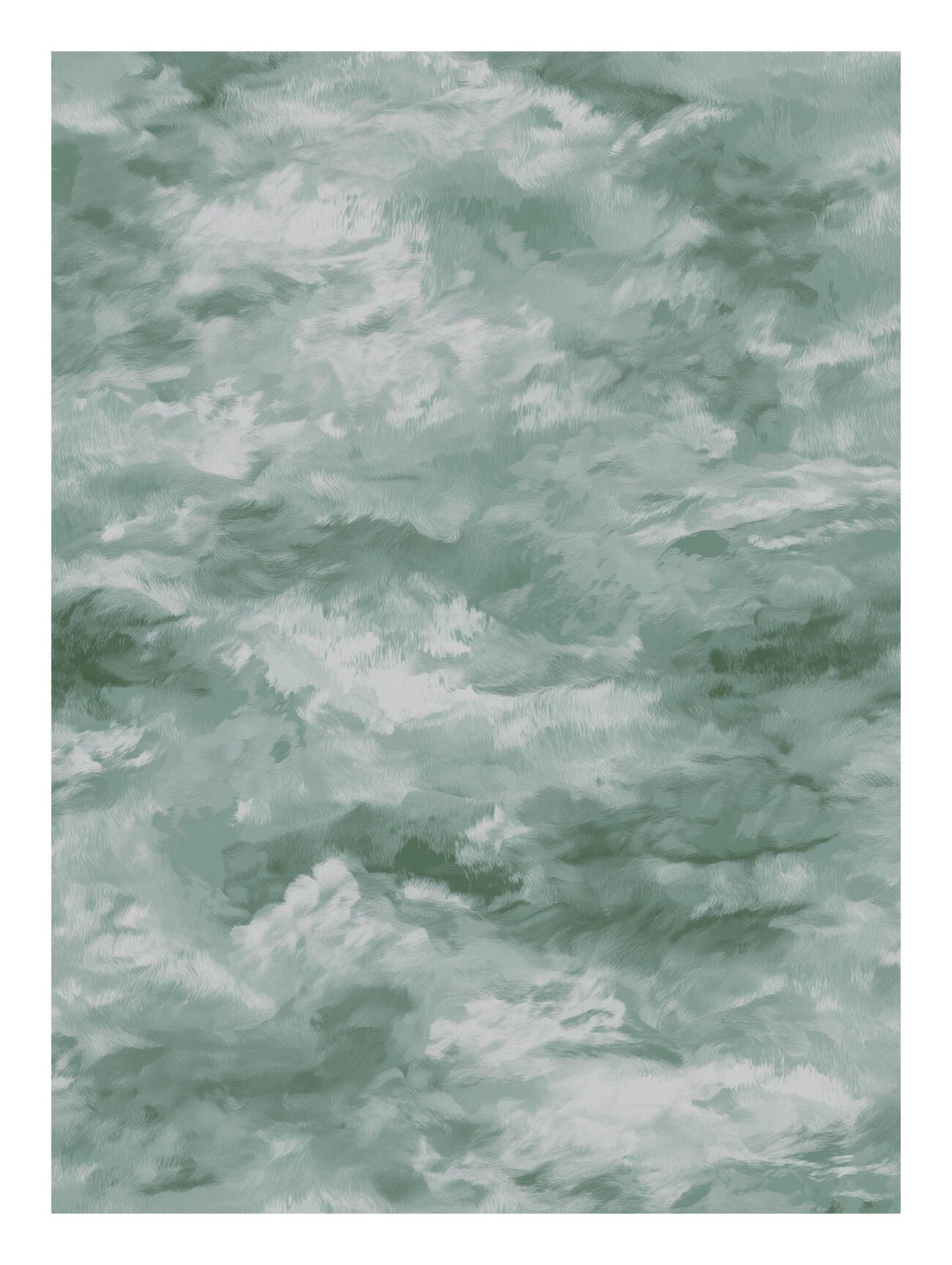 Mist Flow – Abstract Green Texture Poster