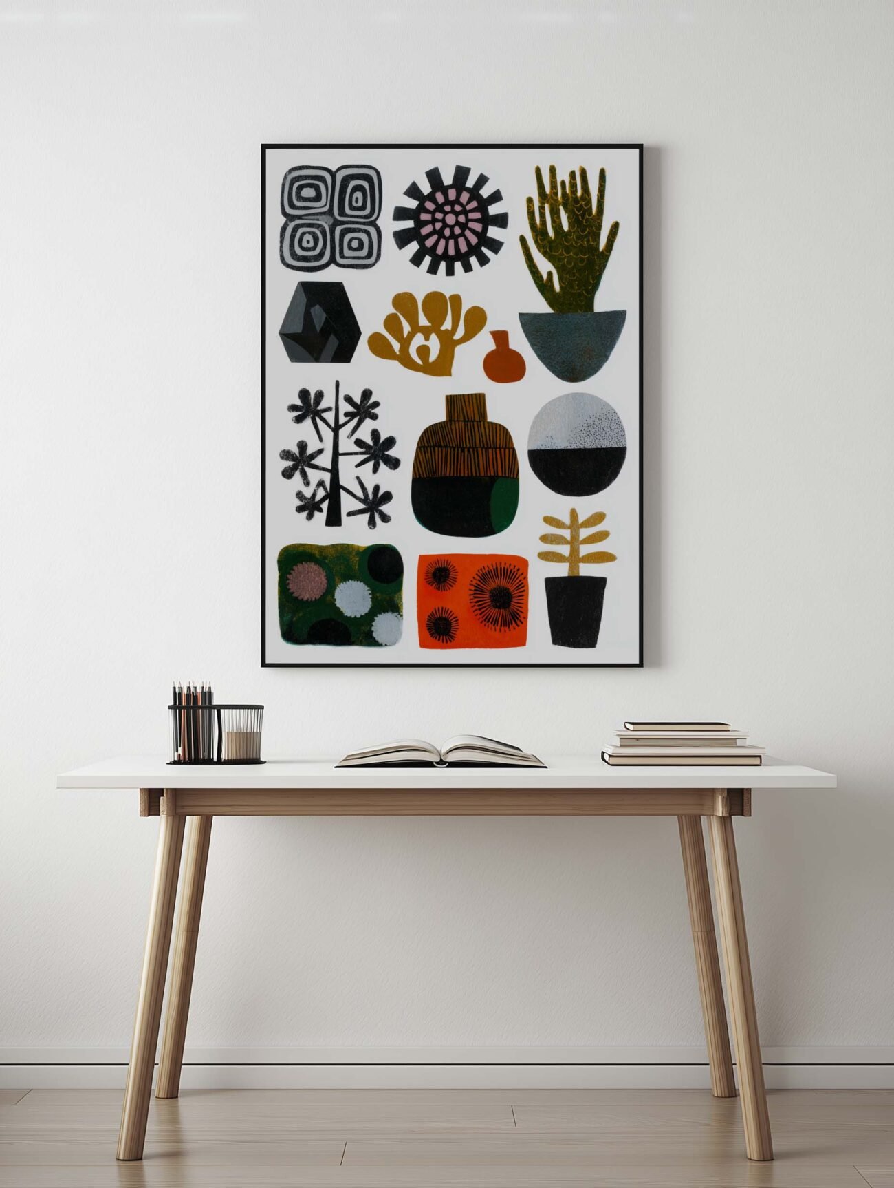 Abstract Shapes – Graphic Botanical Art Poster - Image 2