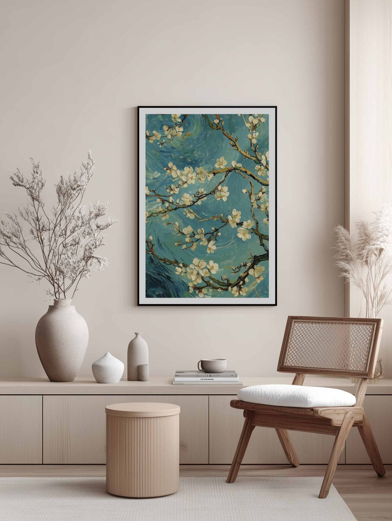 Almond Blossom Painting – Van Gogh-Inspired Art Poster - Image 2