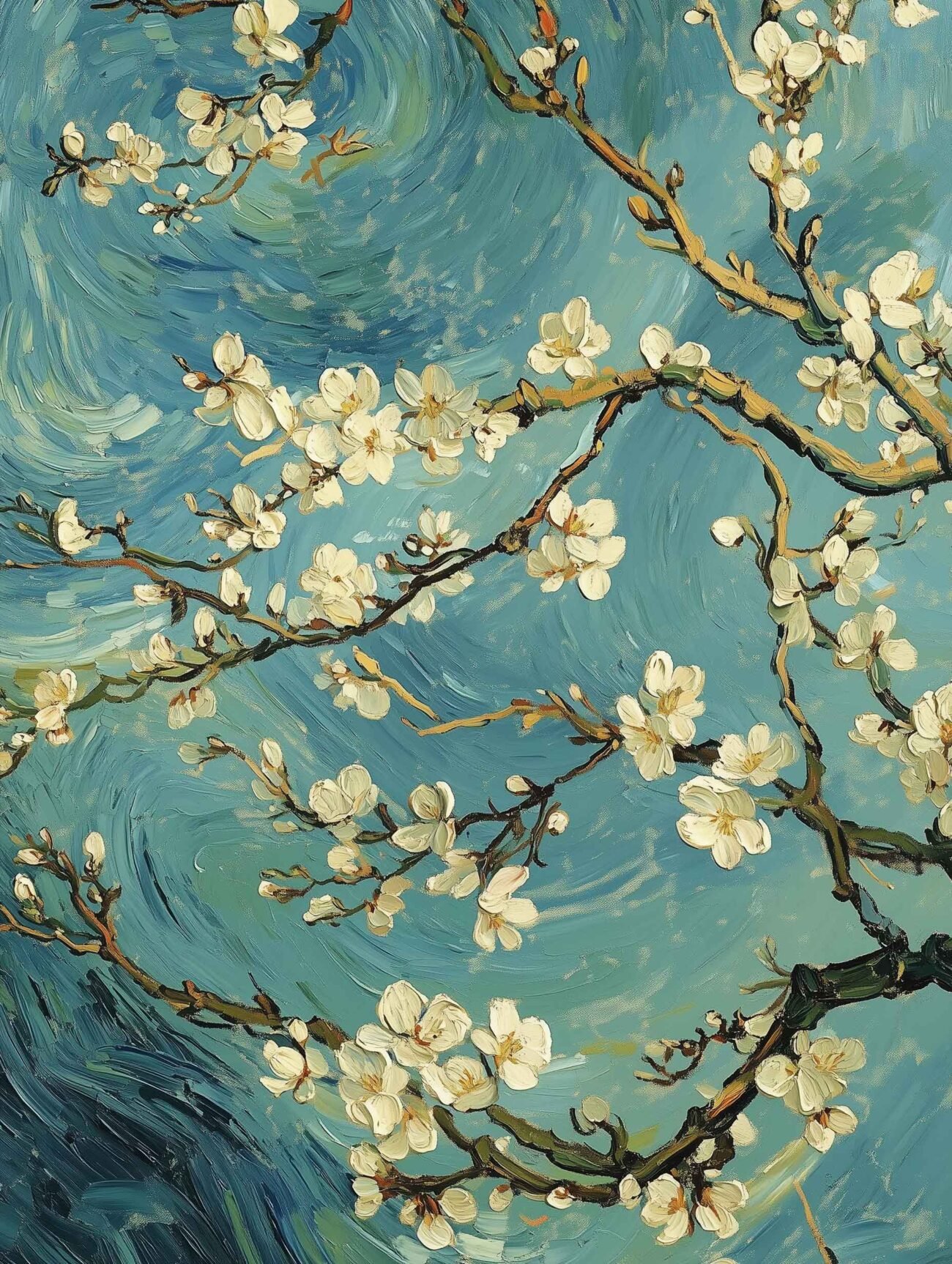Almond Blossom Painting – Van Gogh-Inspired Art Poster