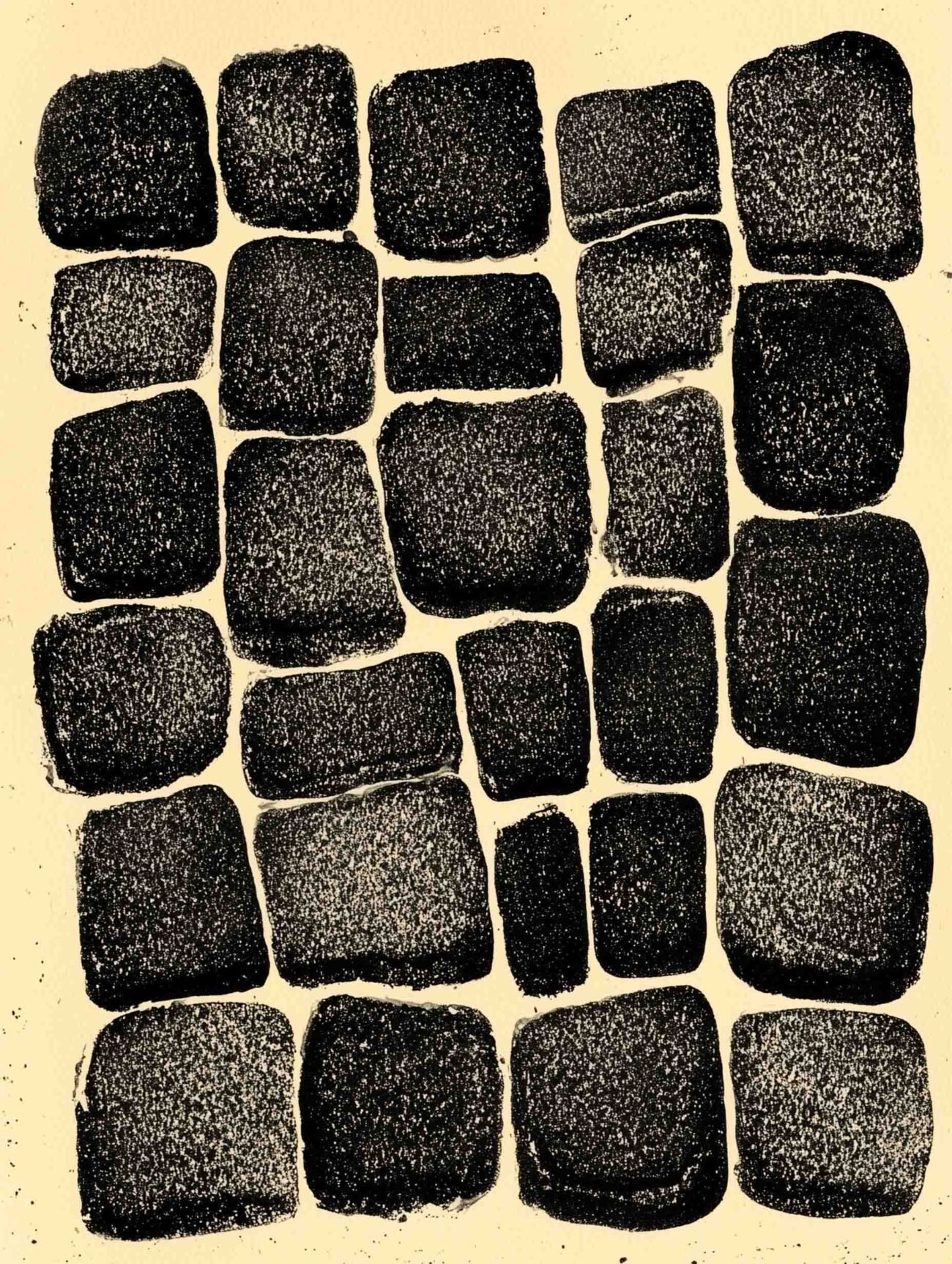 Anthracite Grid – Abstract Watercolor Poster