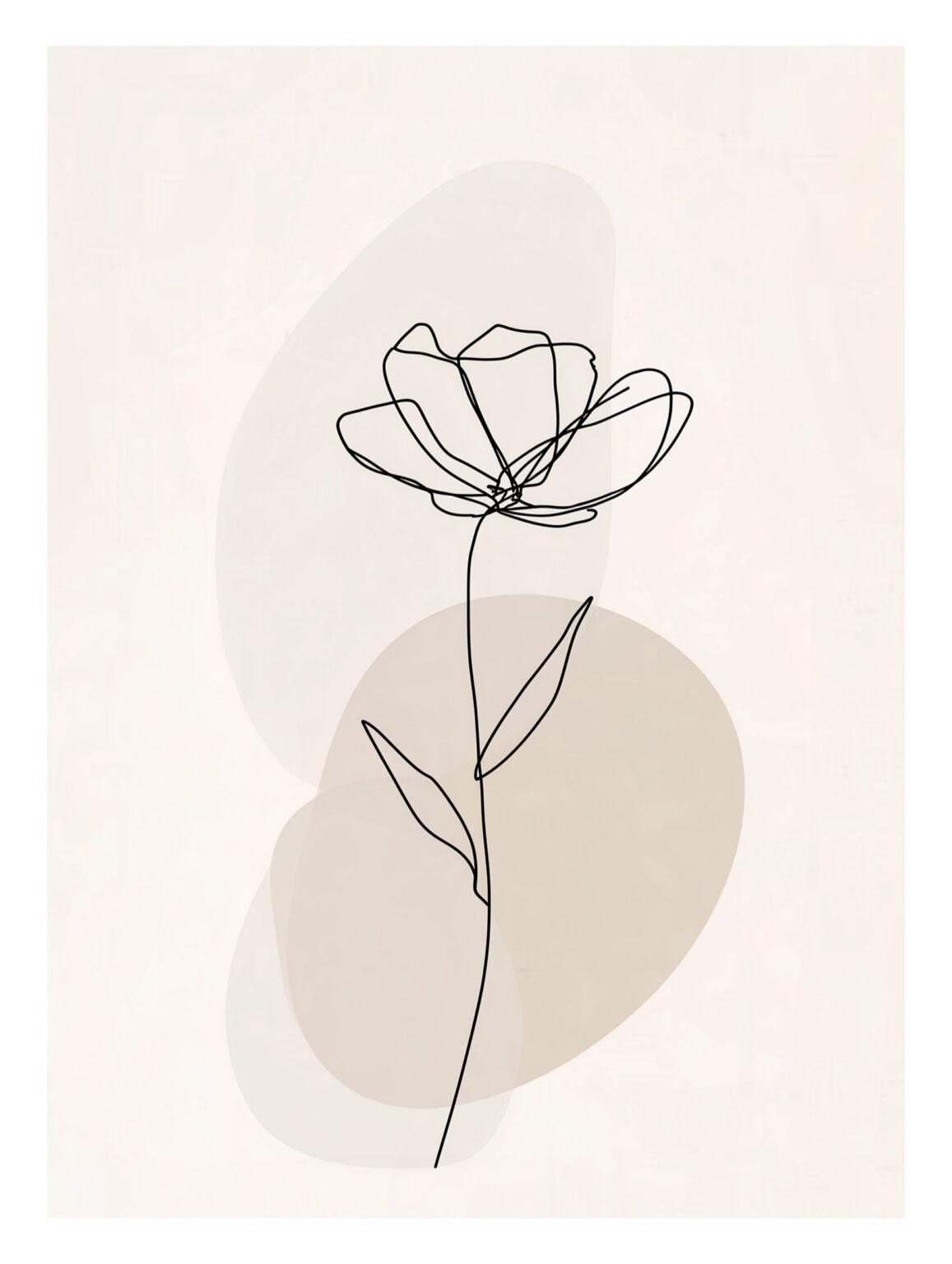 Single‑line bloom on neutrals