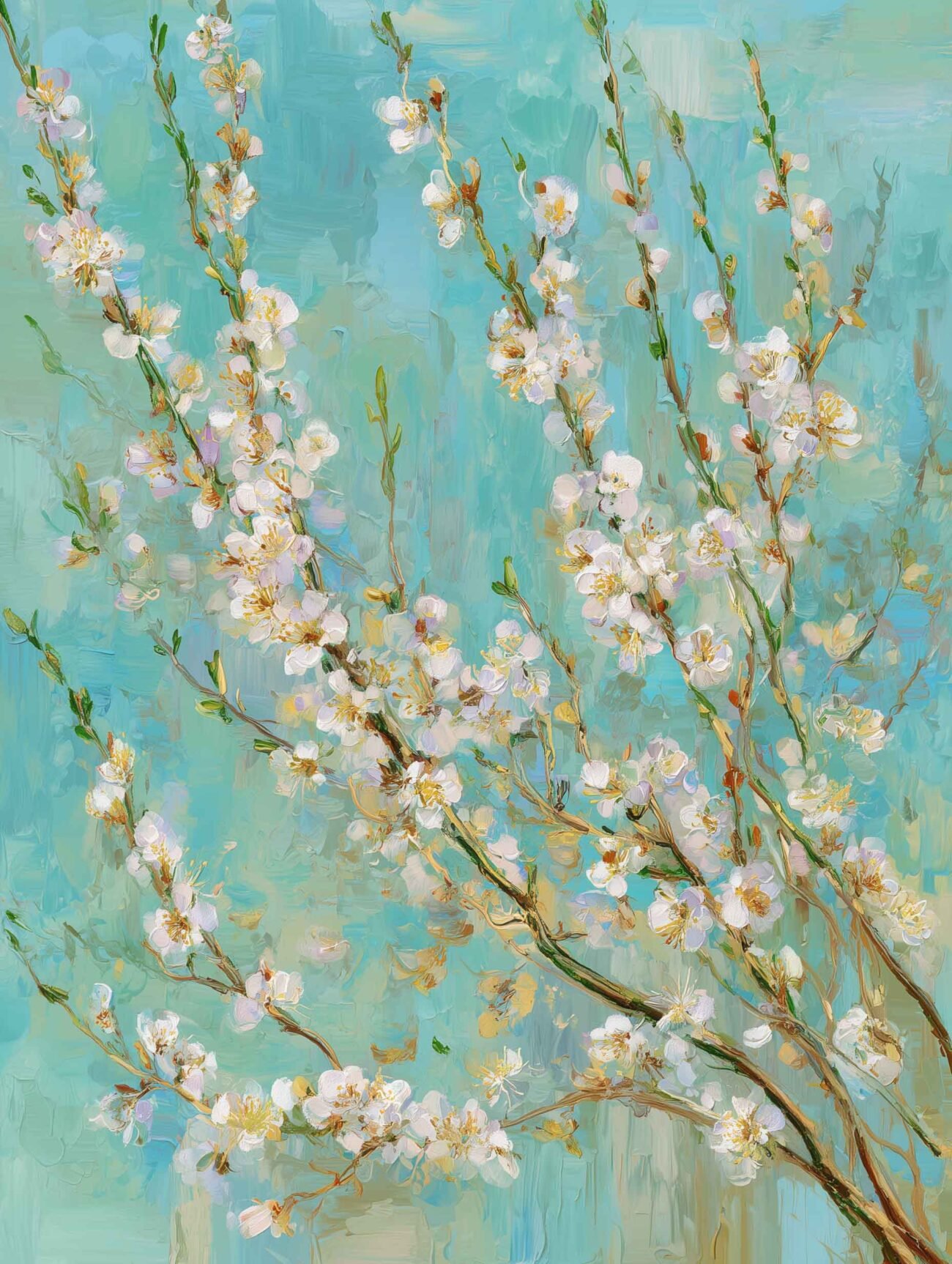 Almond Blossoms – Tranquil Botanical Poster