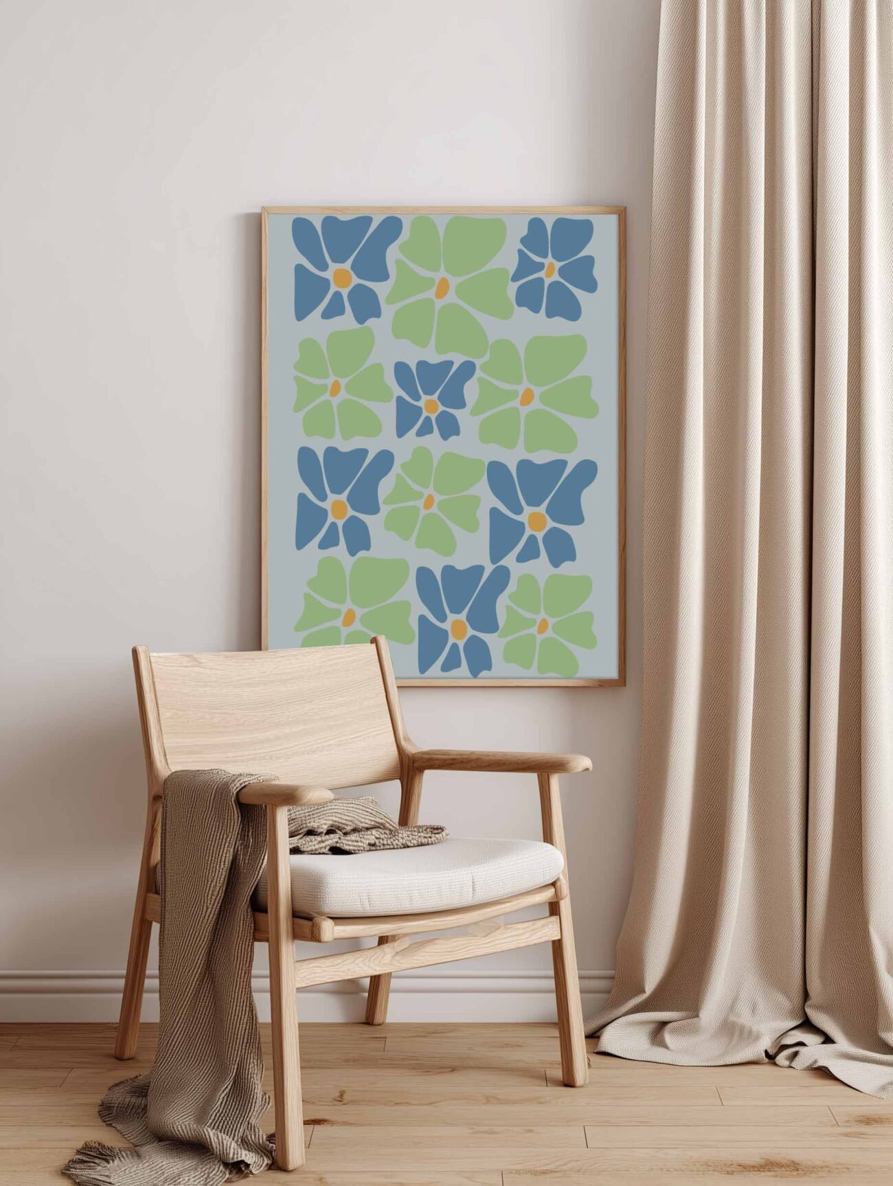 Abstract Flowers Pattern – Playful Floral Art Poster - Image 2