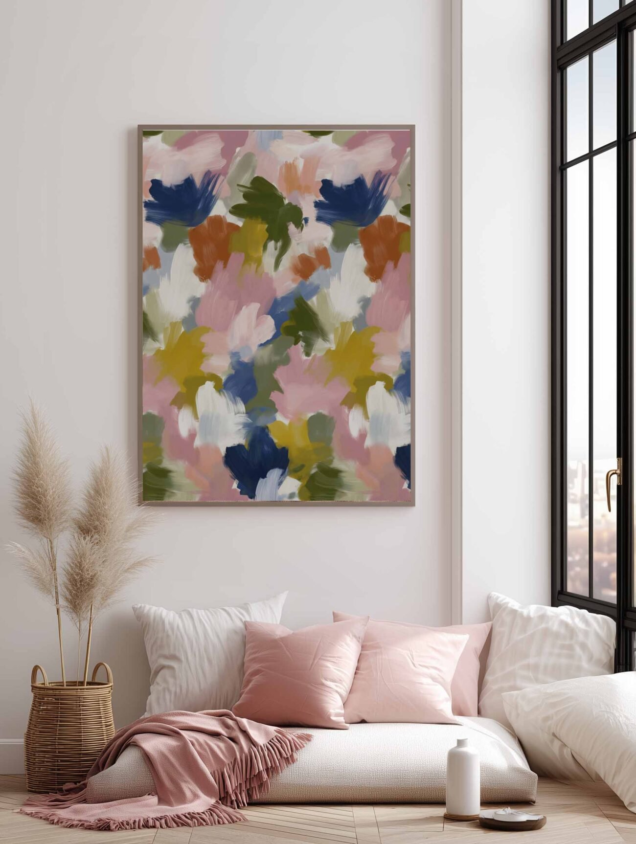 Abstract floral brushstrokes – Wild Bloom Wall Art Poster - Image 2