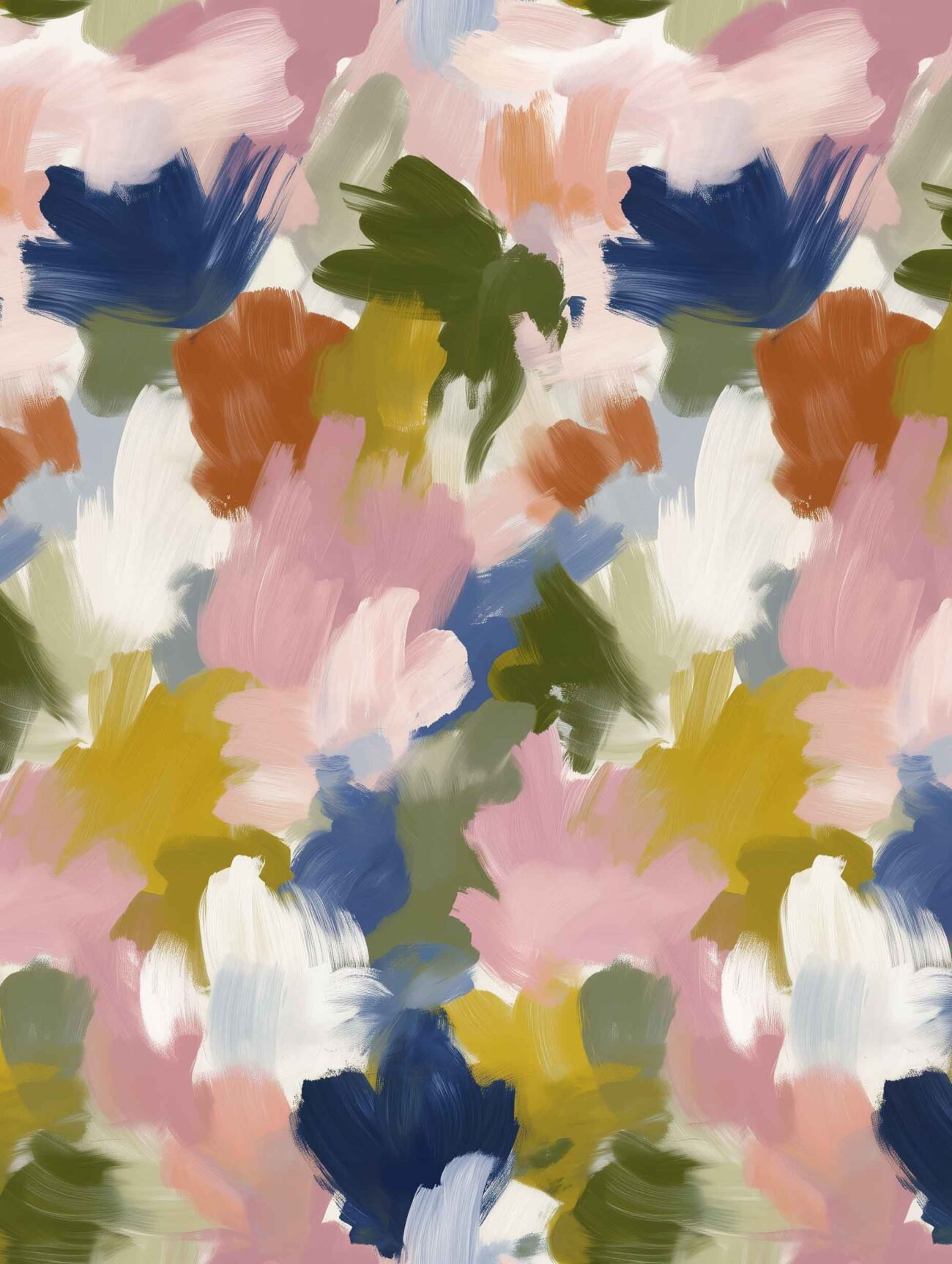 Abstract floral brushstrokes – Wild Bloom Wall Art Poster