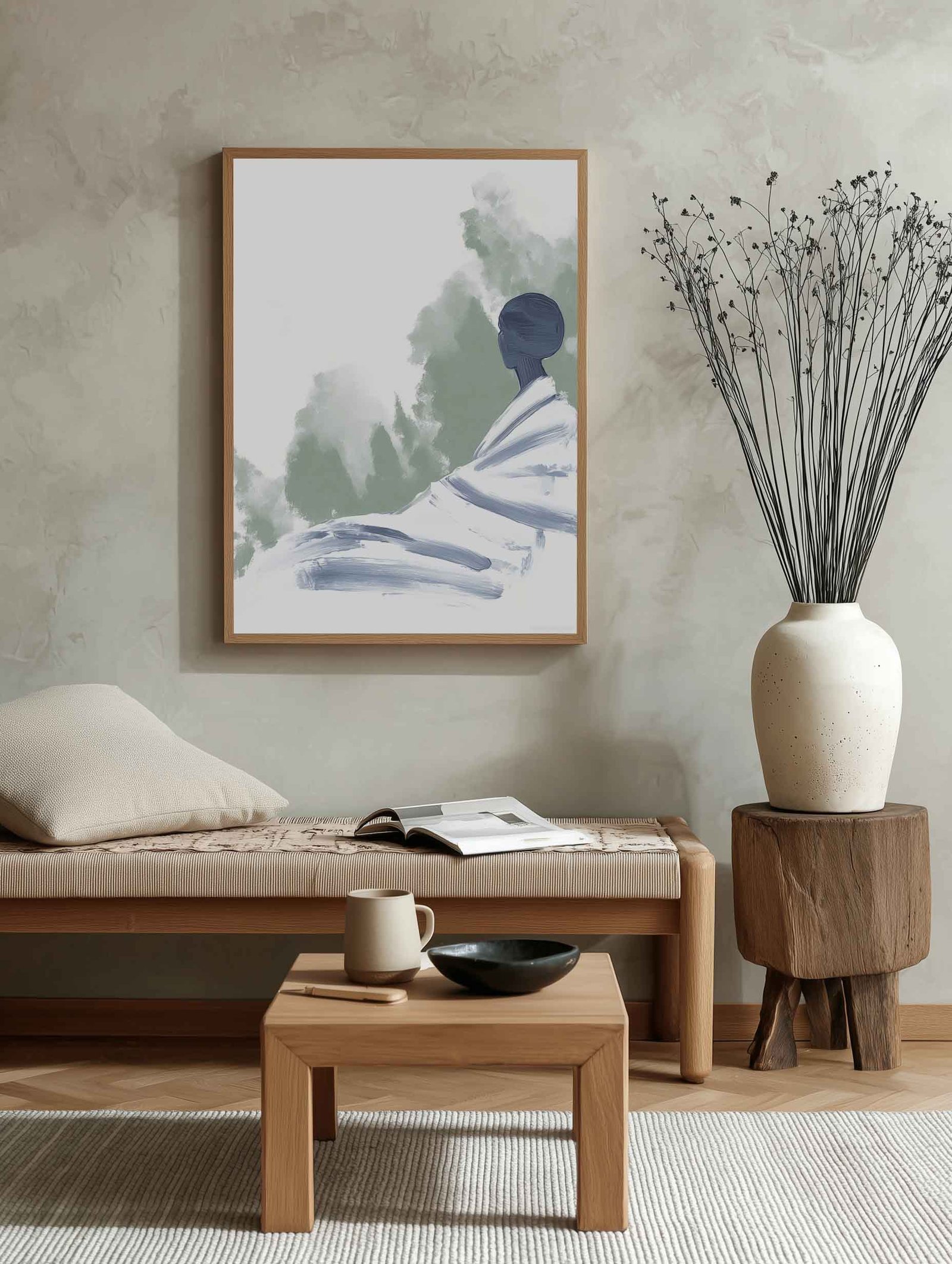 Calm Figure – Minimal Art Painting Poster - Image 2
