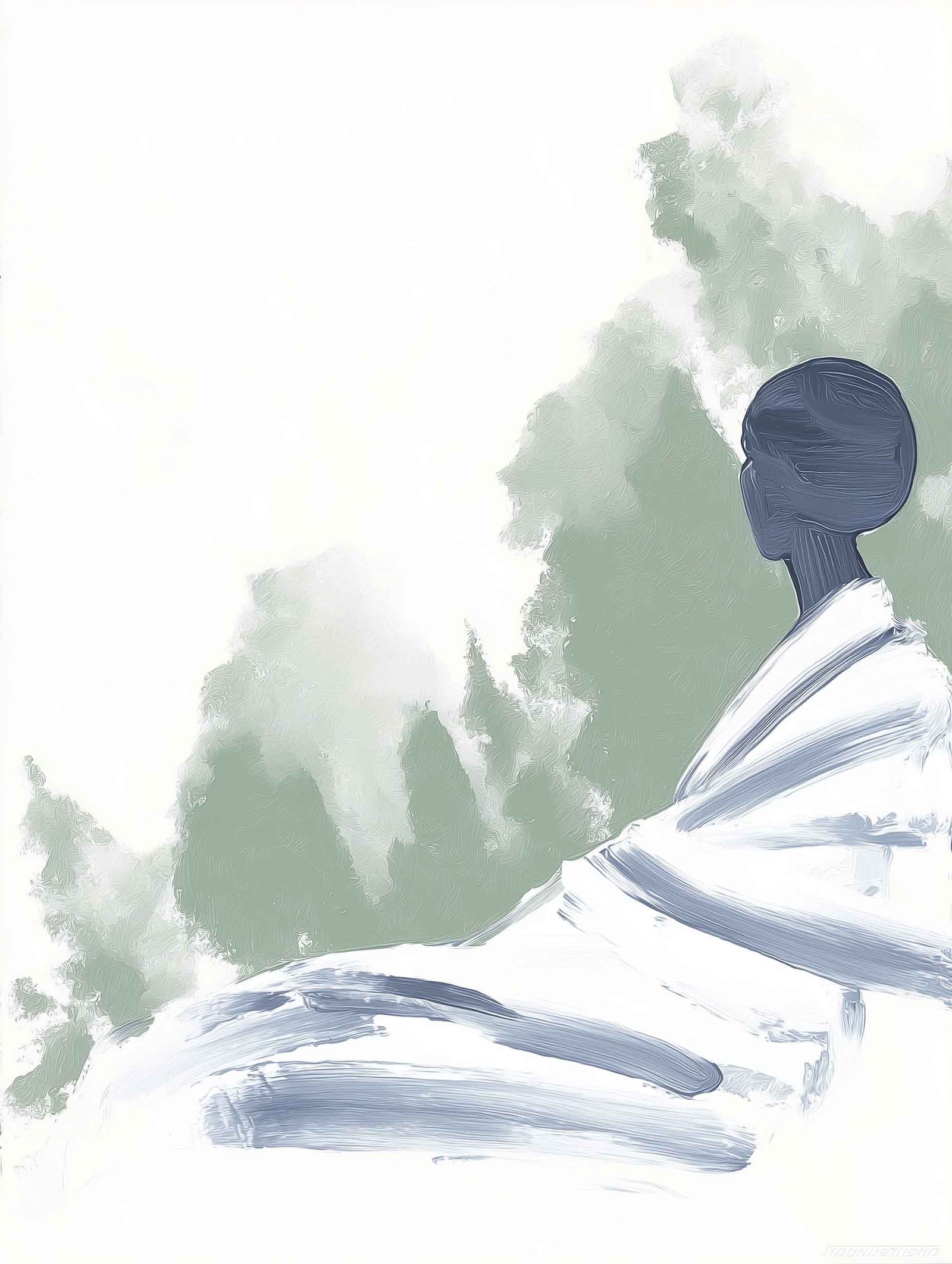 Calm Figure – Minimal Art Painting Poster