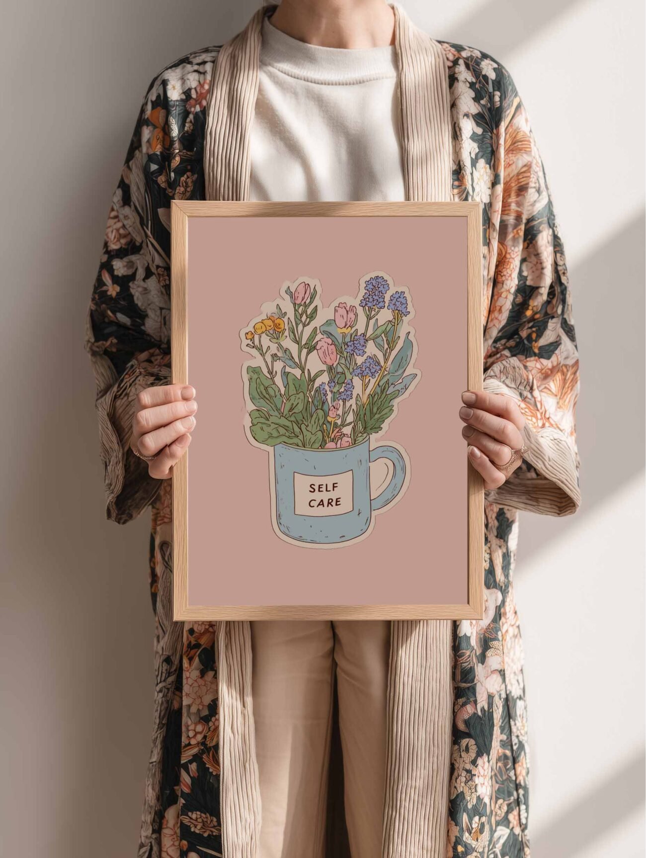 Self Care Bloom – Cute Floral Poster - Image 2