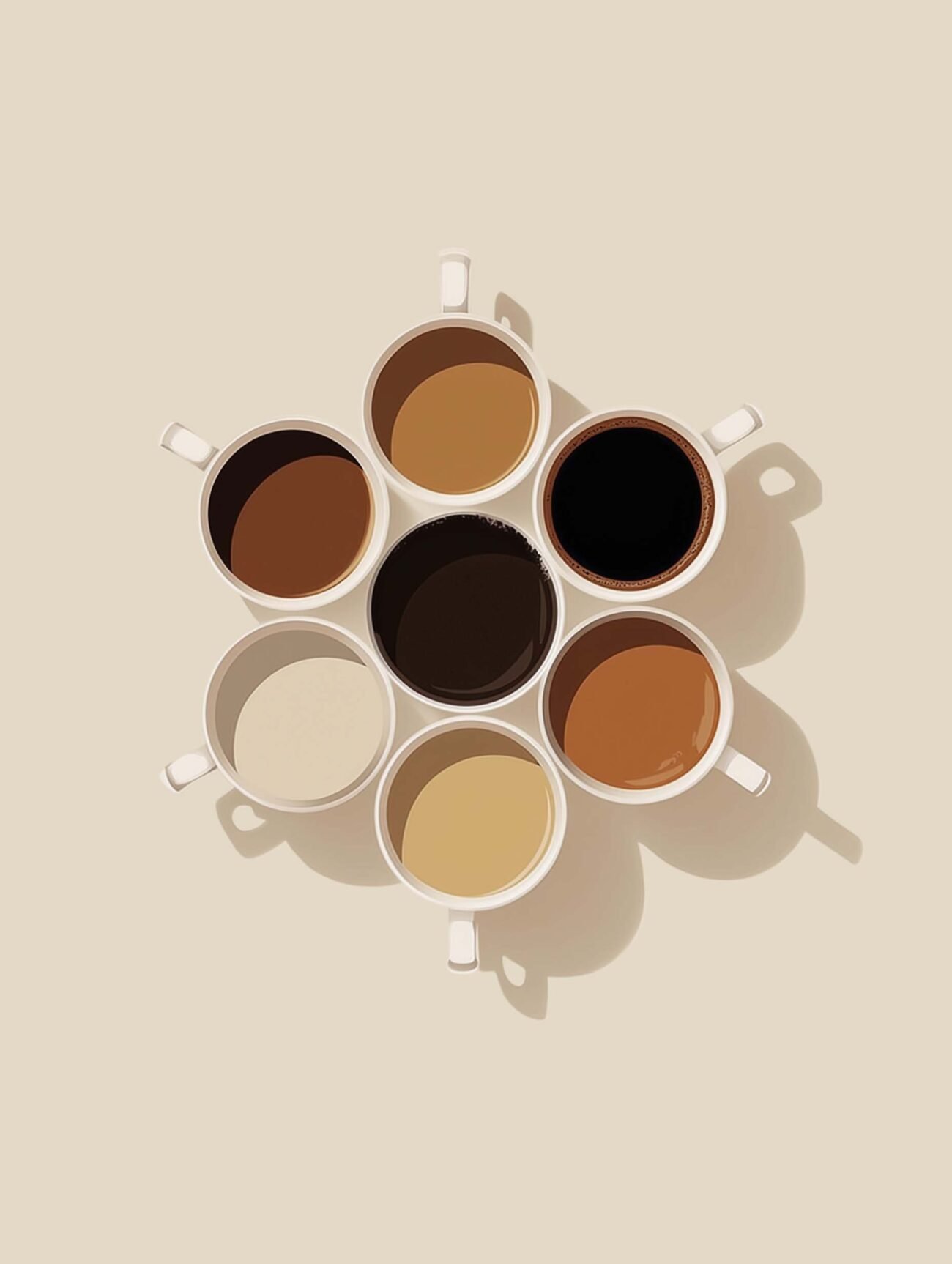 Coffee Spectrum – Minimalist kitchen décor Art Poster